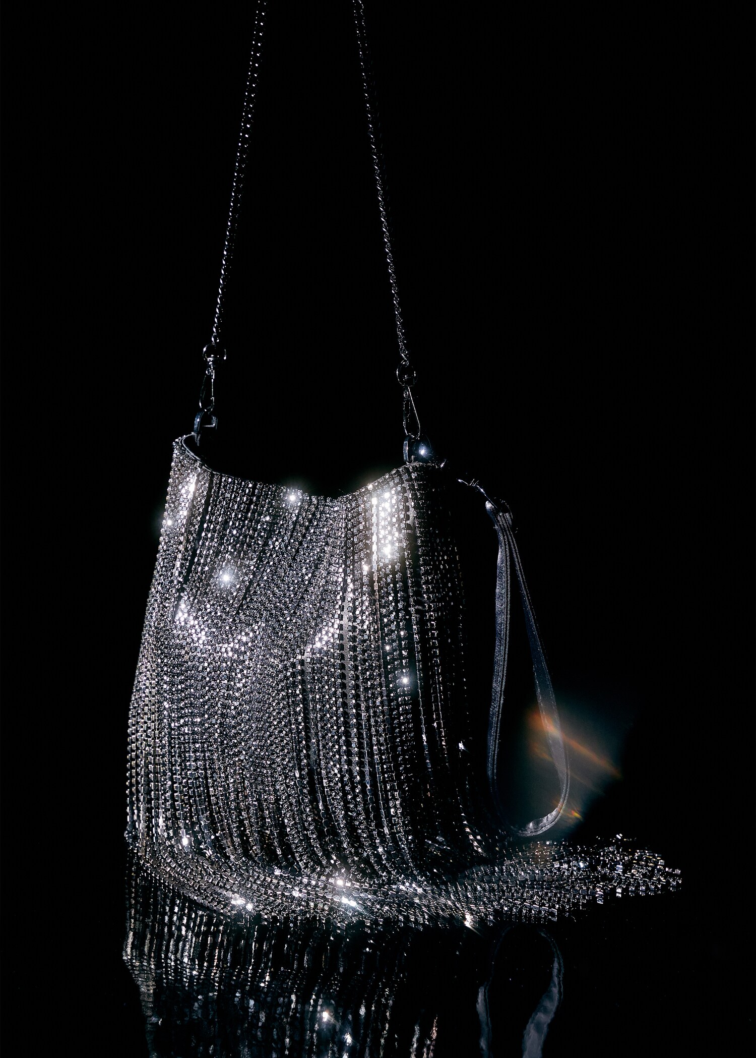 Sac franges cristaux - Plan moyen