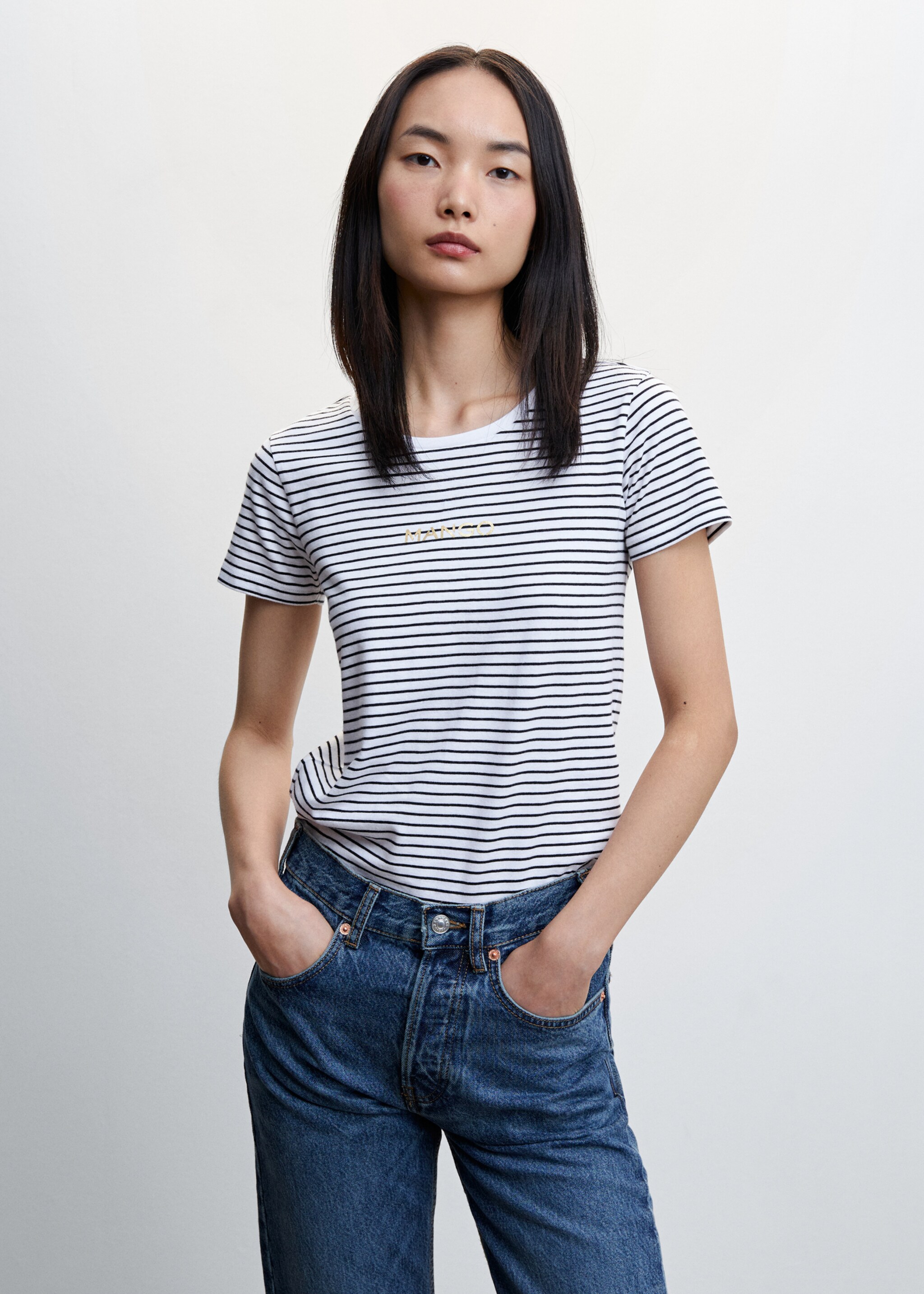 Logo cotton T-shirt - Medium plane, Gold. Ref: 47001275-00.