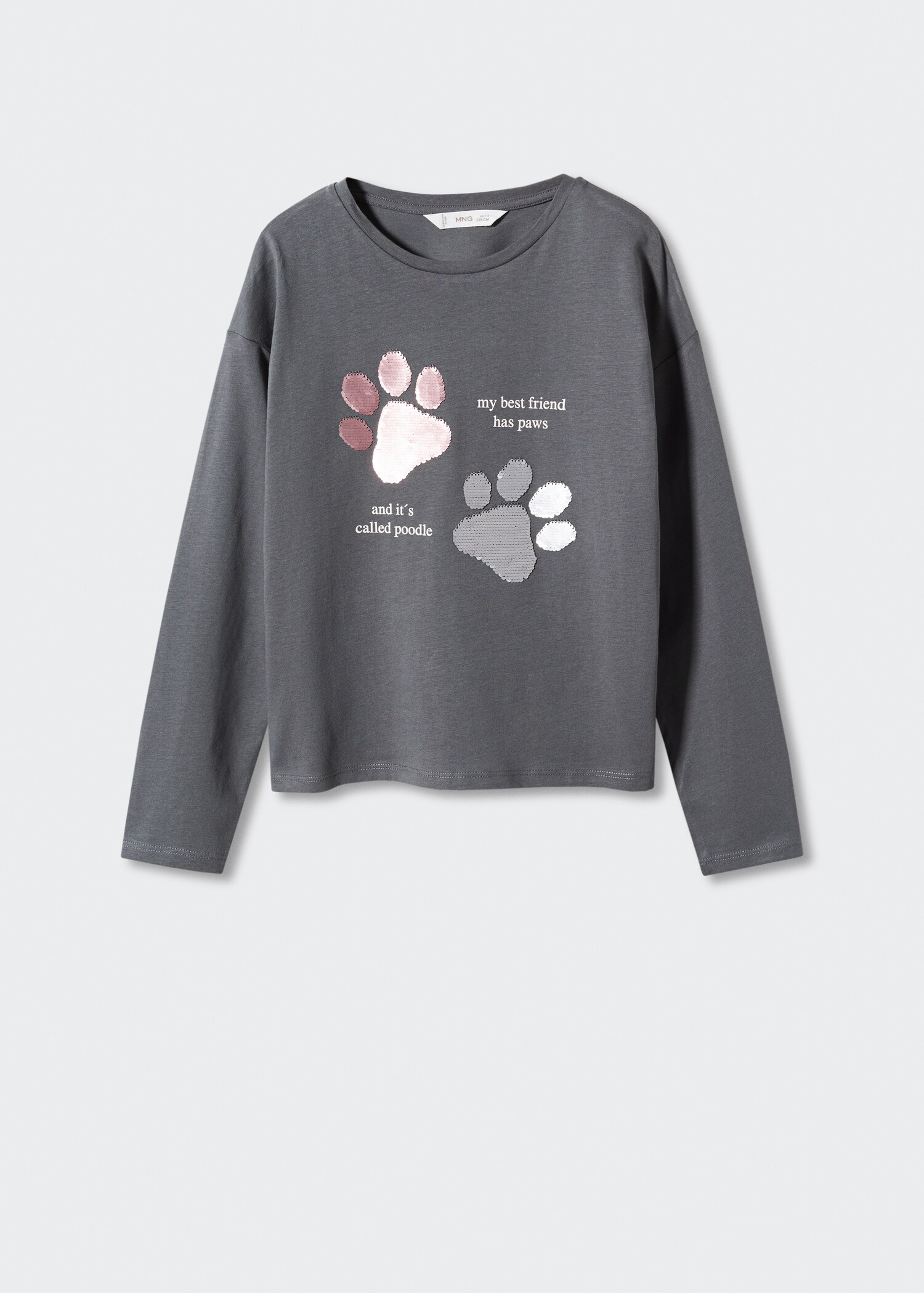 Tricou imprimat cu paiete - Articol fără model
