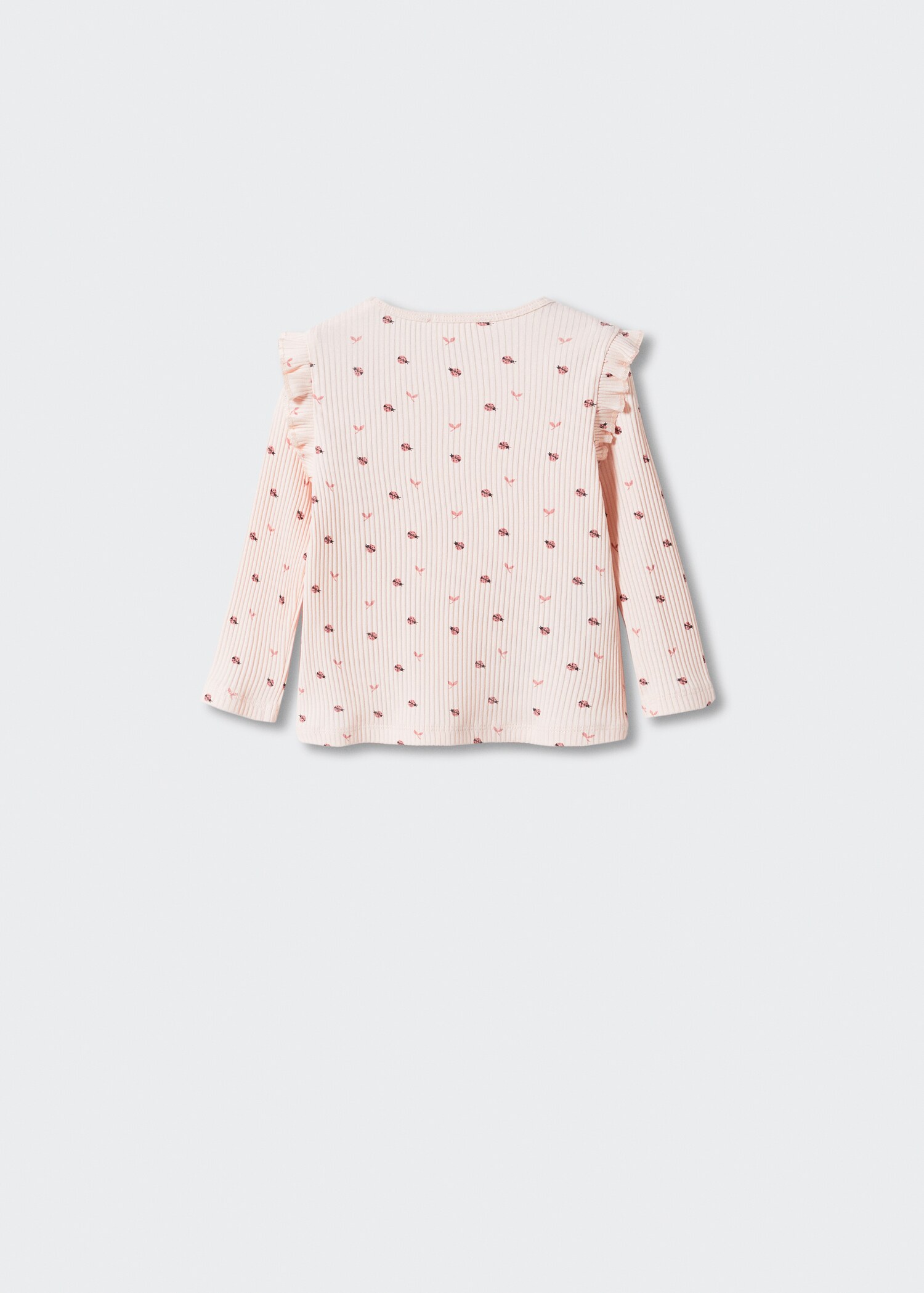 Ribbed long-sleeved t-shirt - Reverse of the article