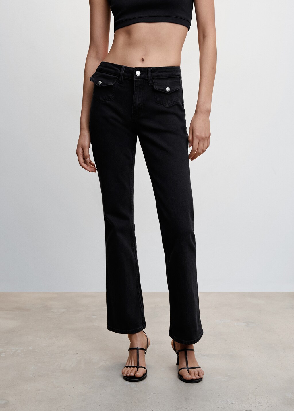 Flared jeans with pocket - Women | MANGO OUTLET USA