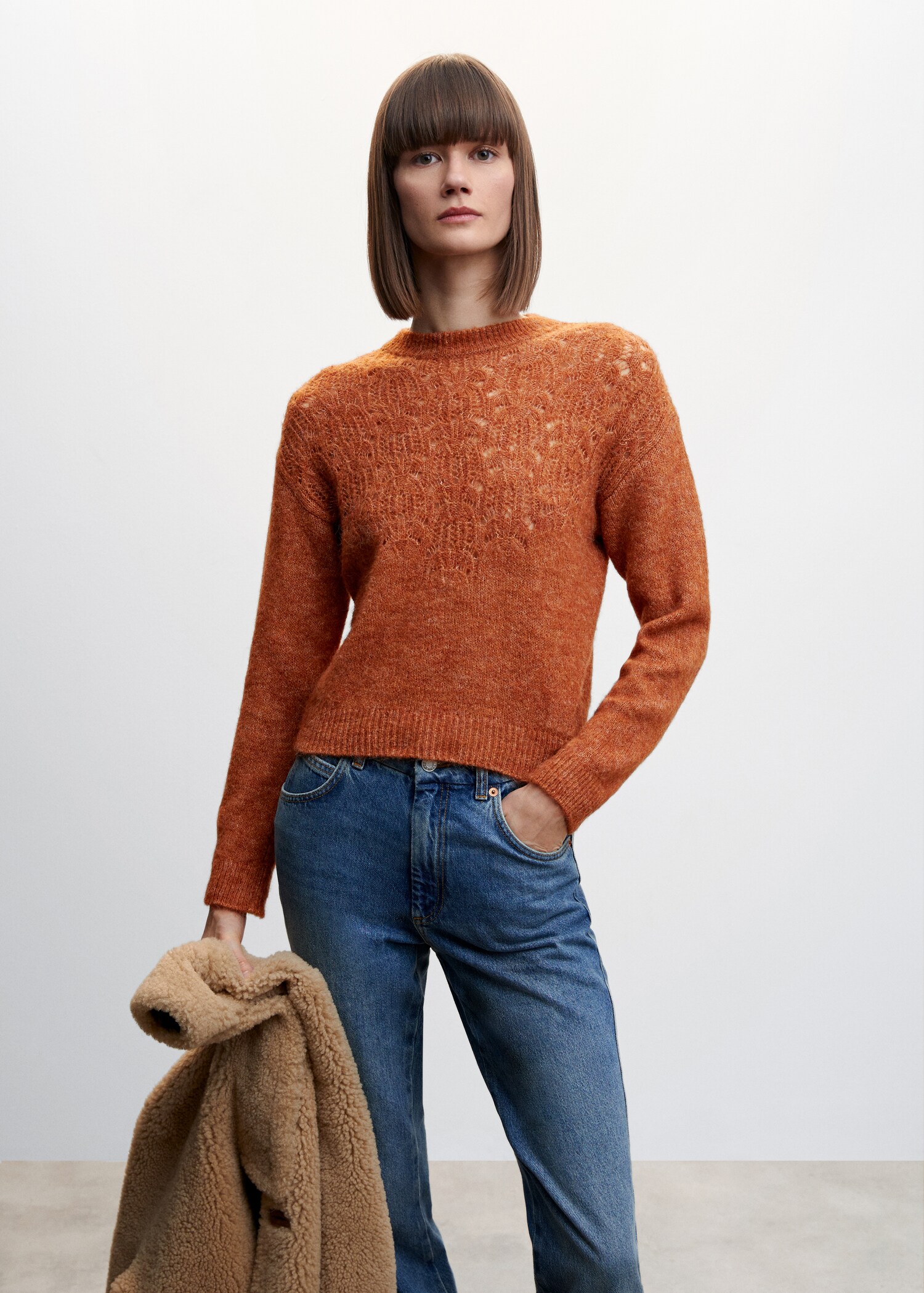 Pull-over détails ajourés - Plan moyen