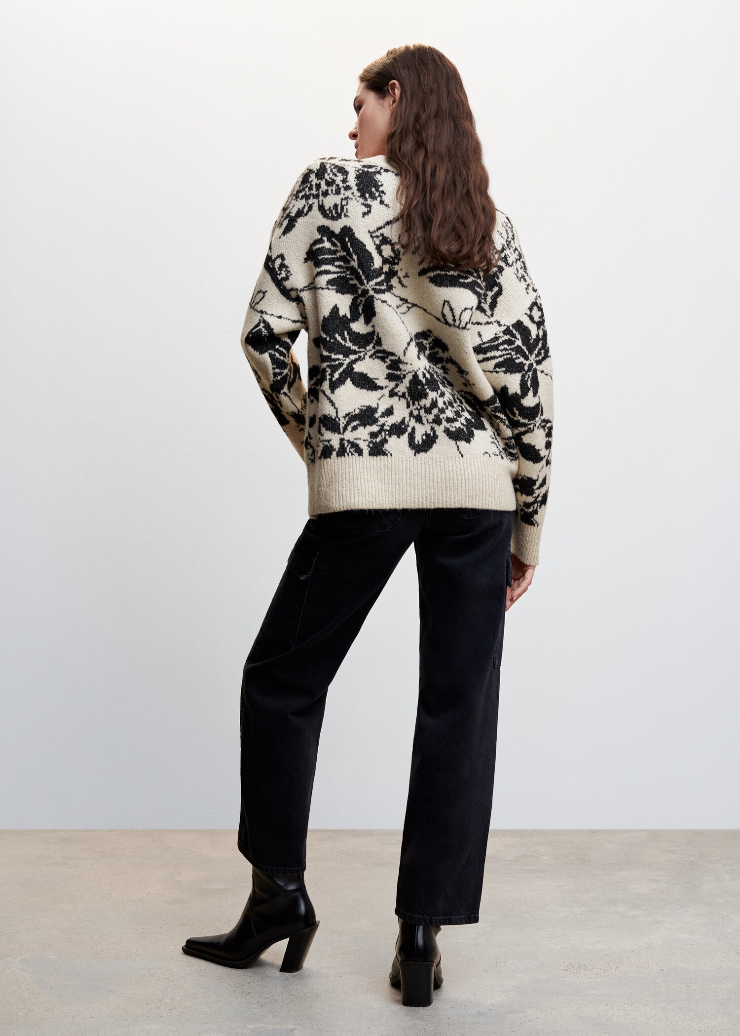 Pull-over maille fleurs - Verso de l’article