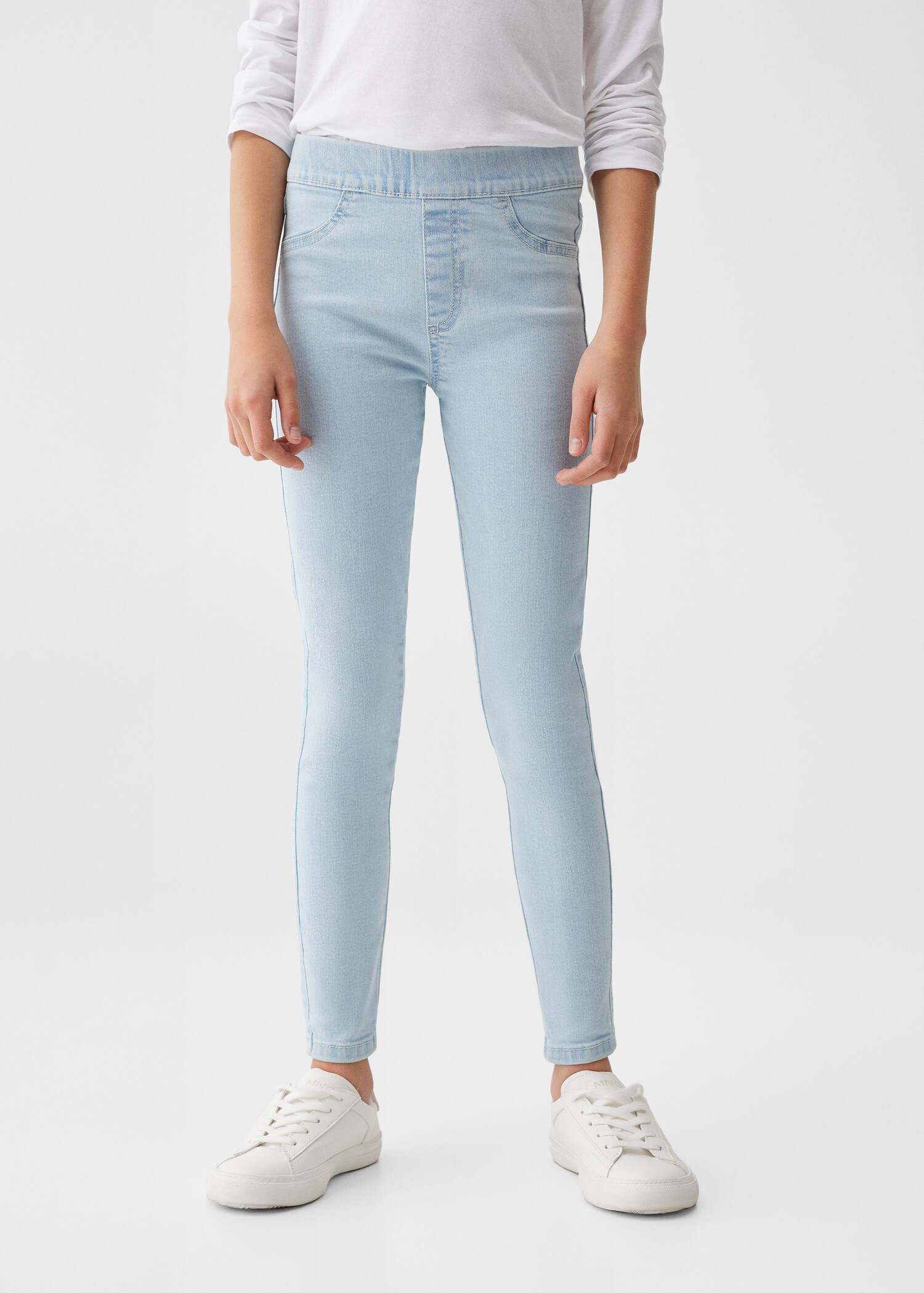 Elastic high-waist jeggings - Details of the article 6