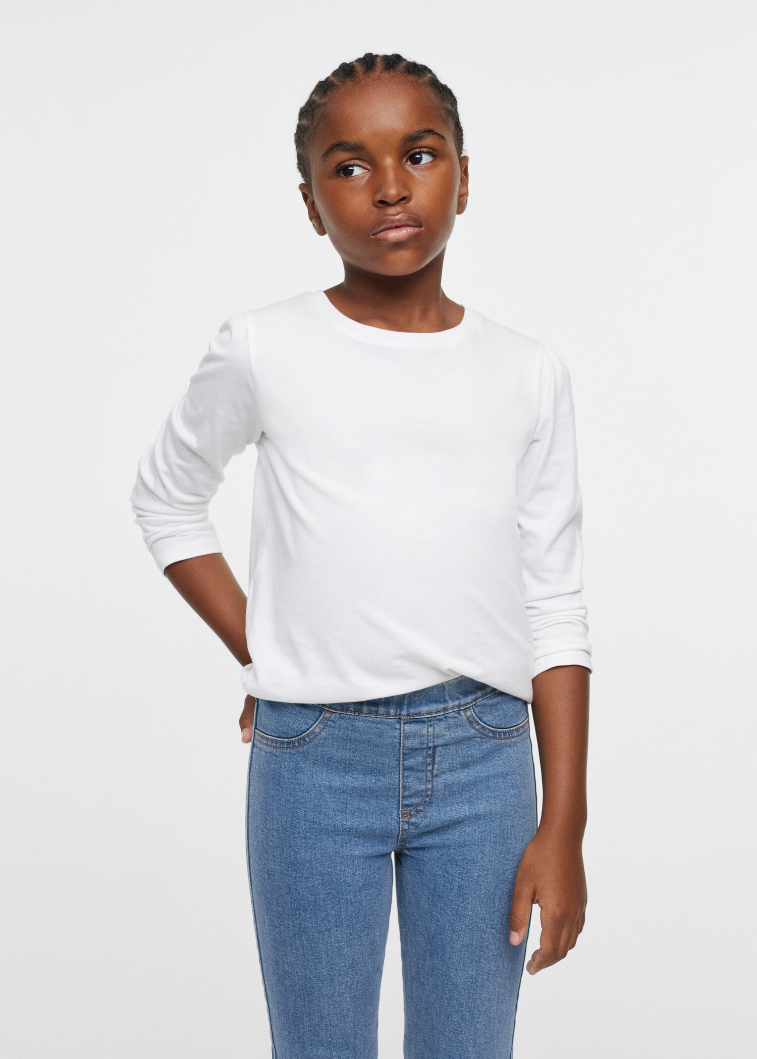 Elastic high-waist jeggings - Details of the article 2
