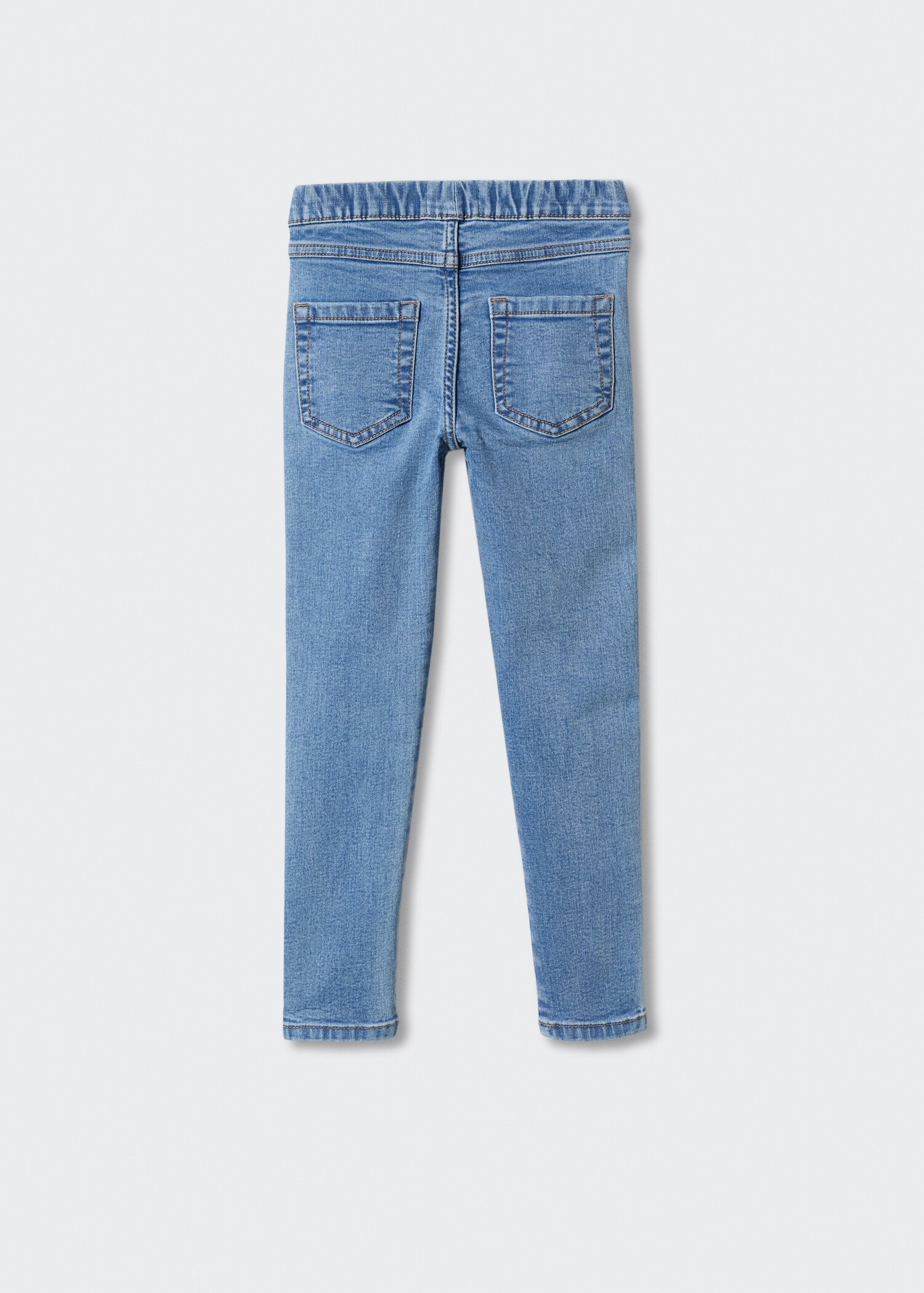 Elastic high-waist jeggings - Reverse of the article
