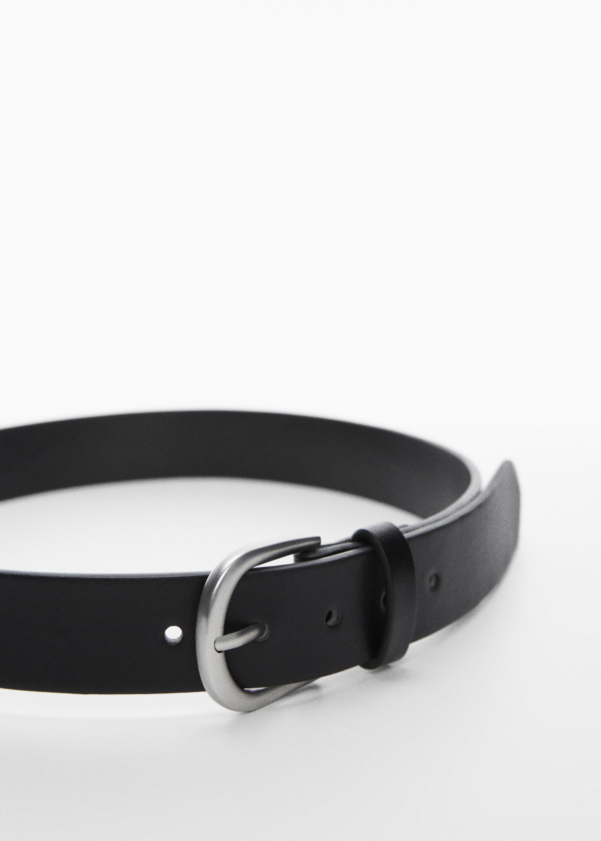 Metal buckle belt - Medium plane, Black. Ref: 47001512-00.