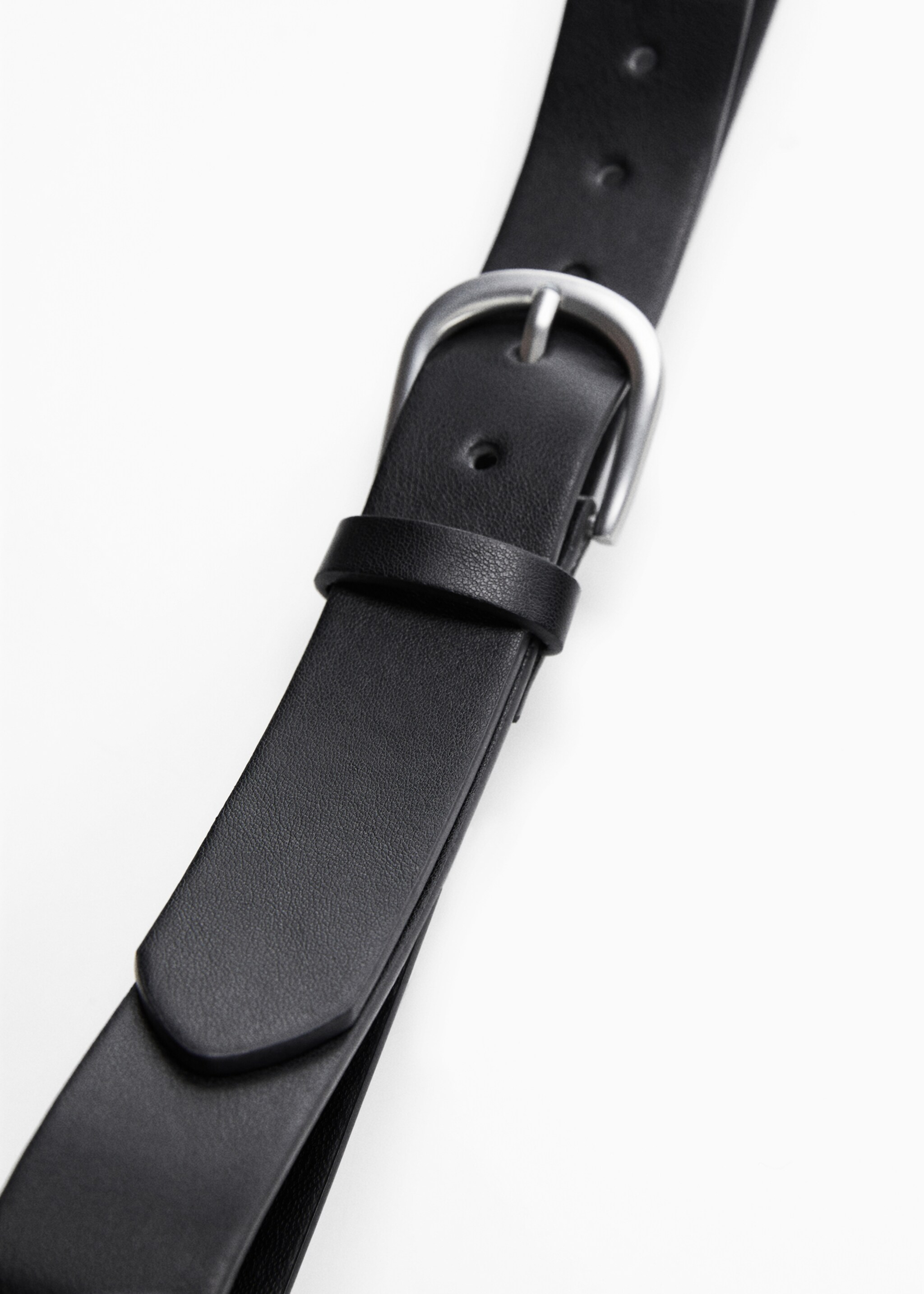 Metal buckle belt - Details of the article 1, Black. Ref: 47001512-00.