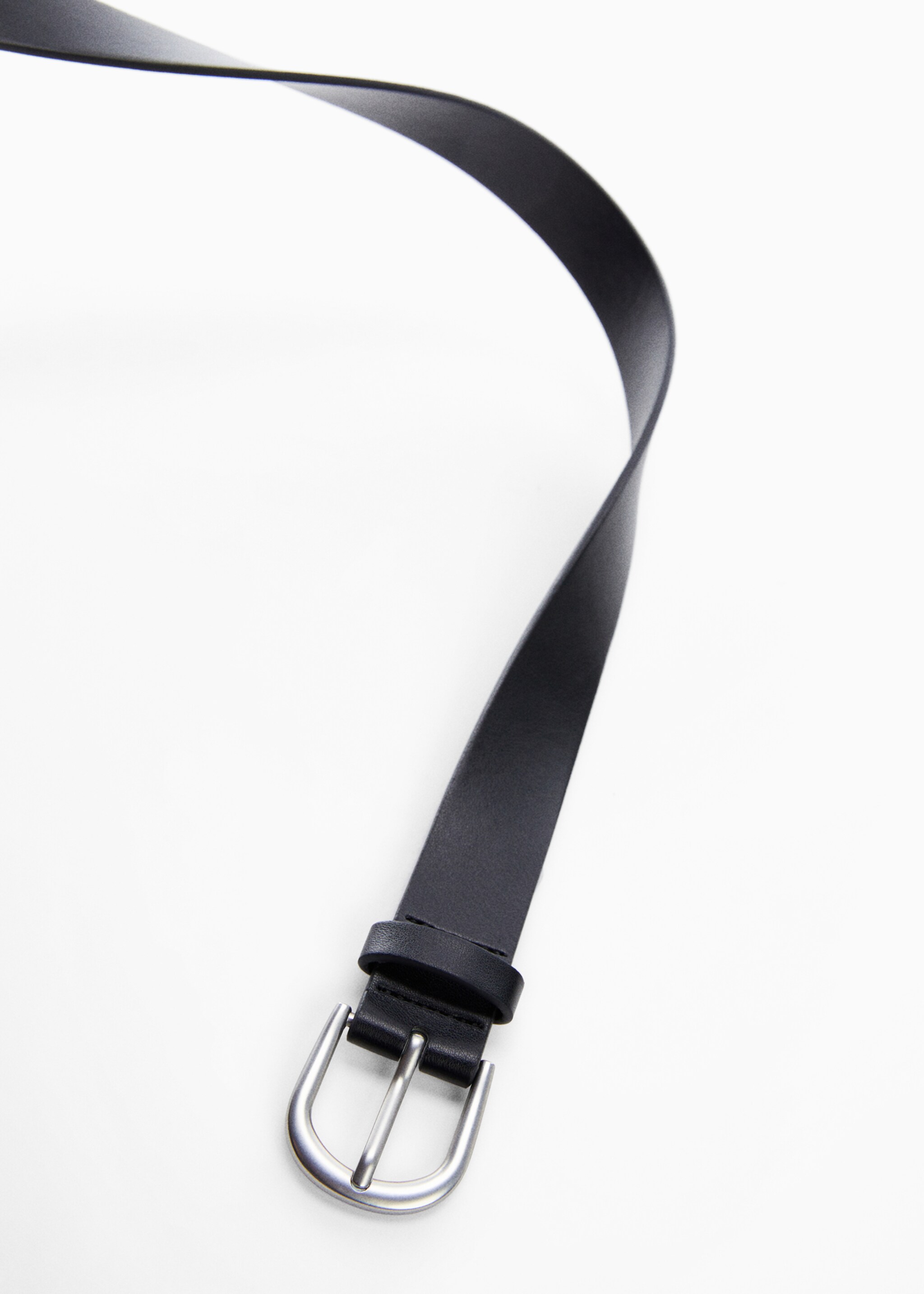 Metal buckle belt - Details of the article 2, Black. Ref: 47001512-00.