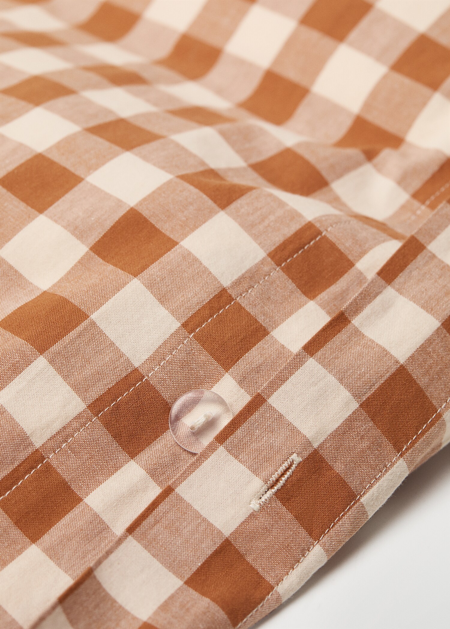 100% cotton gingham check duvet cover 150cm - Medium plane