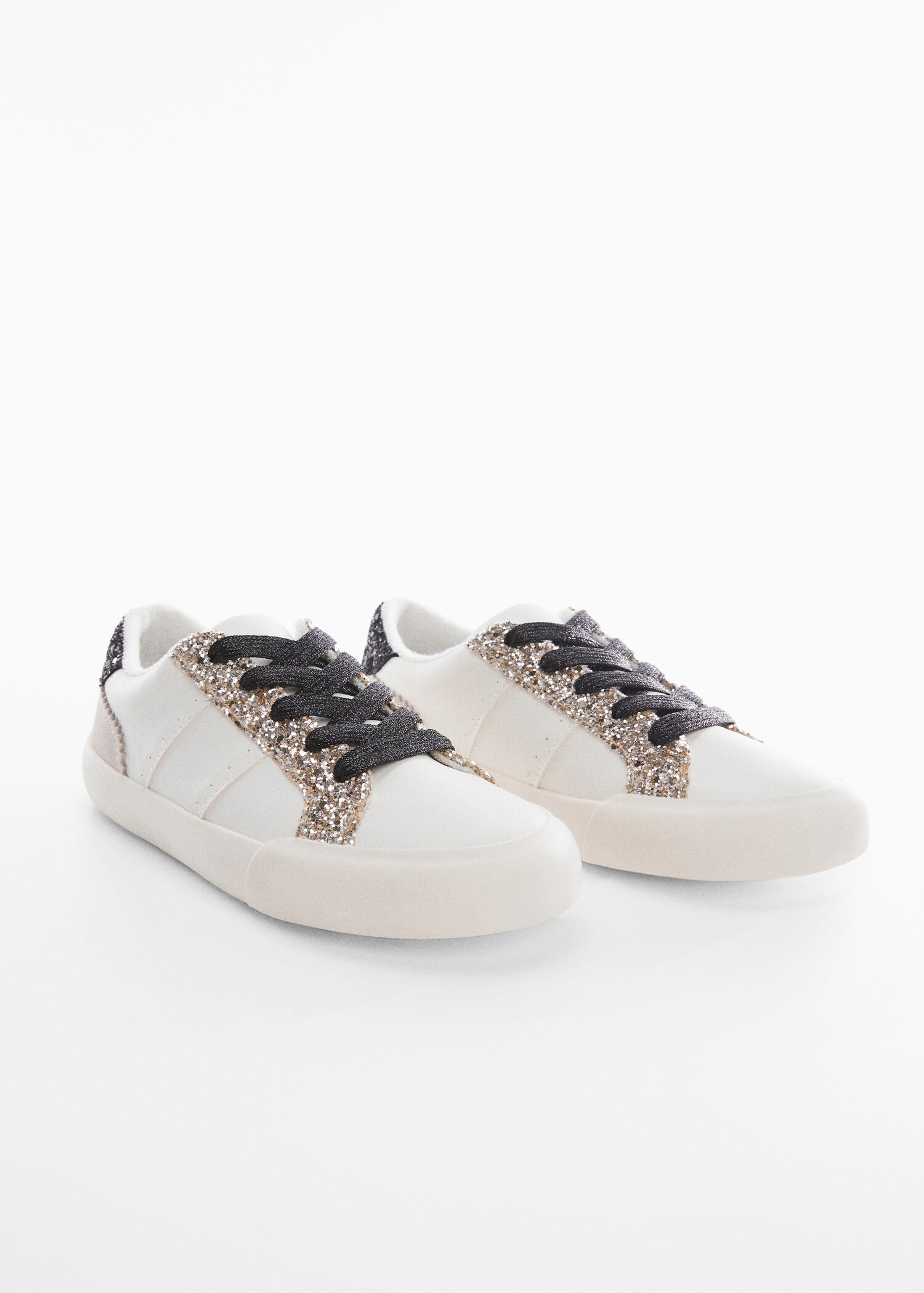 Lace-up glitter sneakers - Medium plane