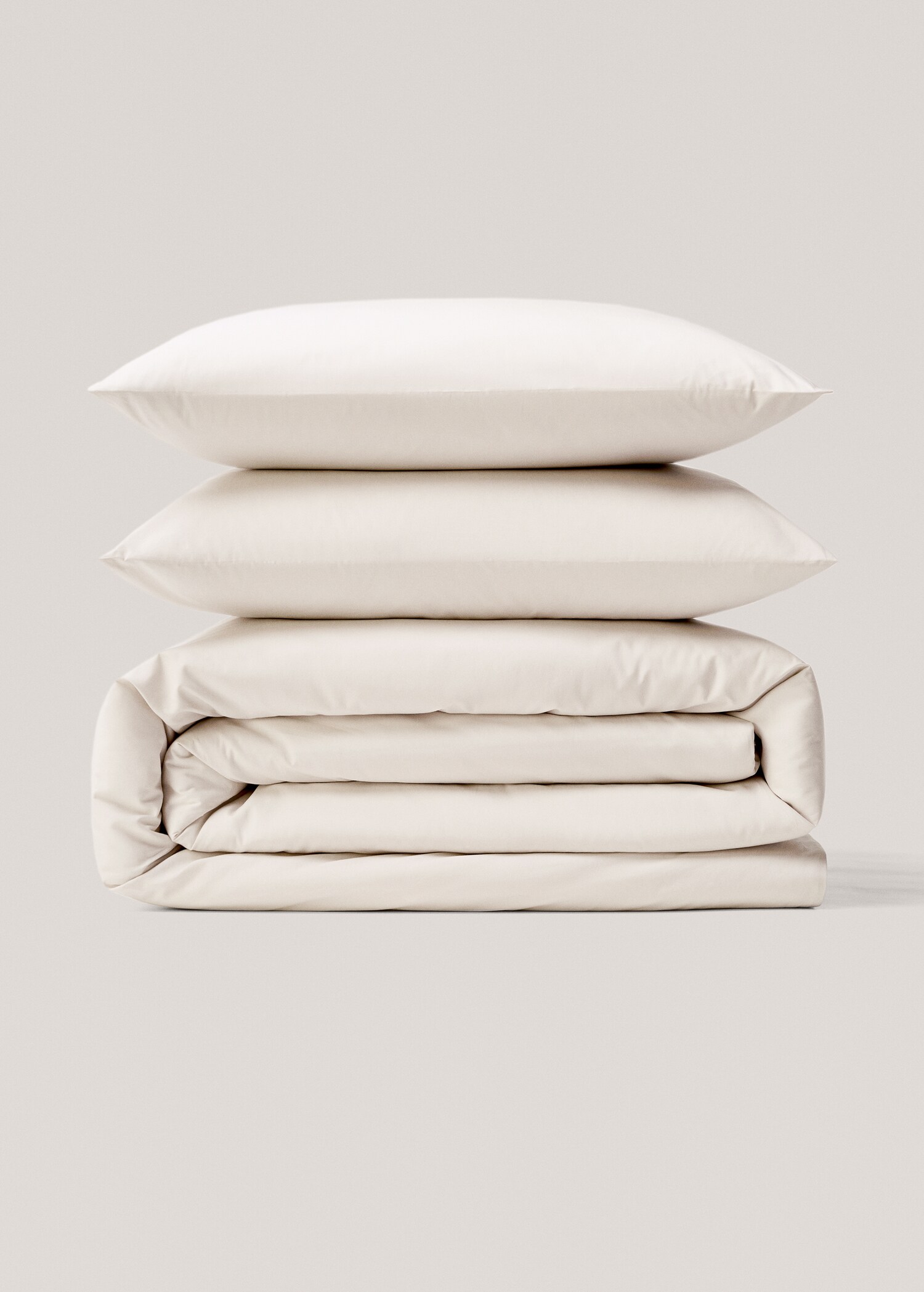 Cotton percale duvet cover (300 threads) queen bed - Article without model