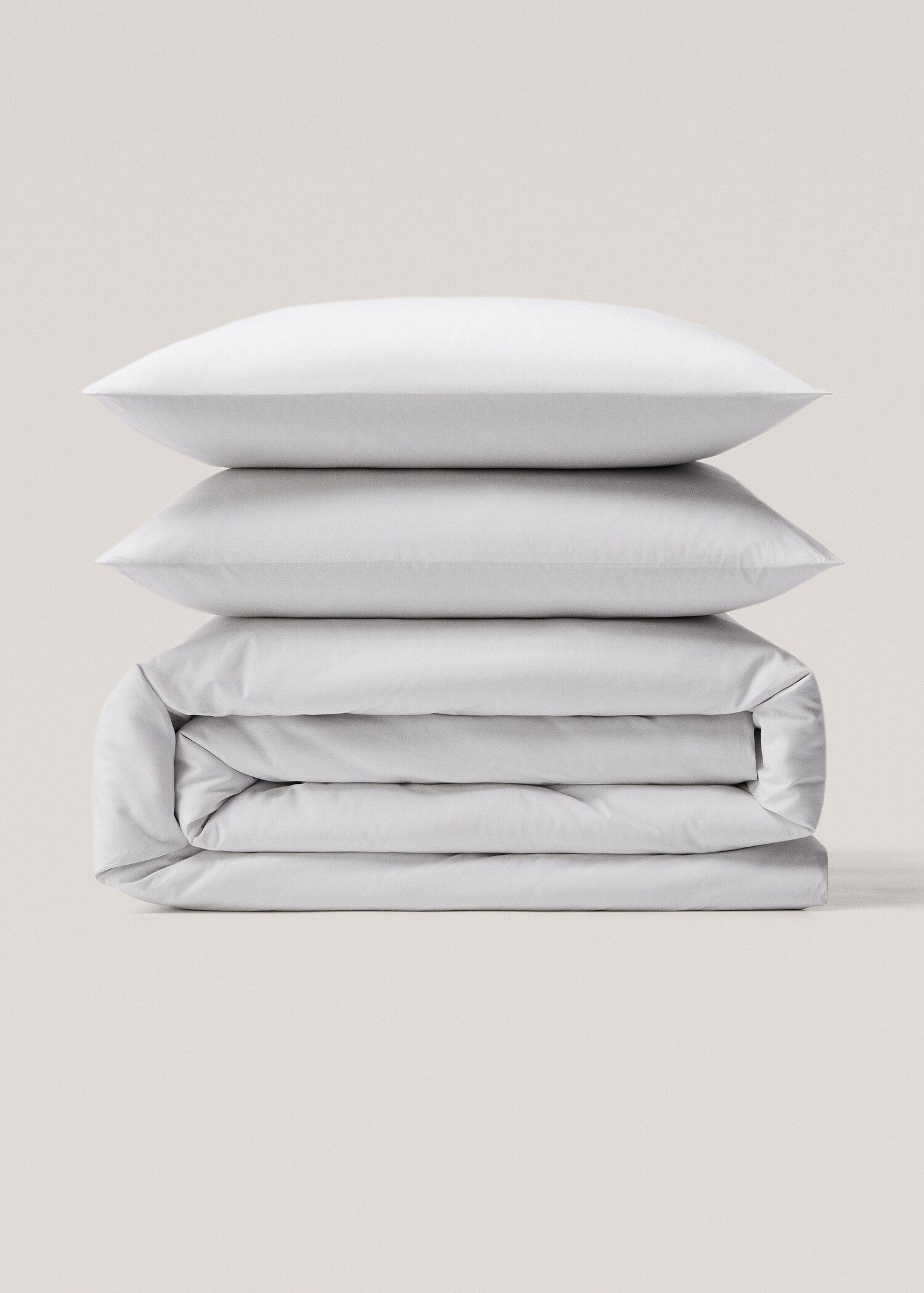 Cotton percale duvet cover (300 threads) queen bed - Article without model