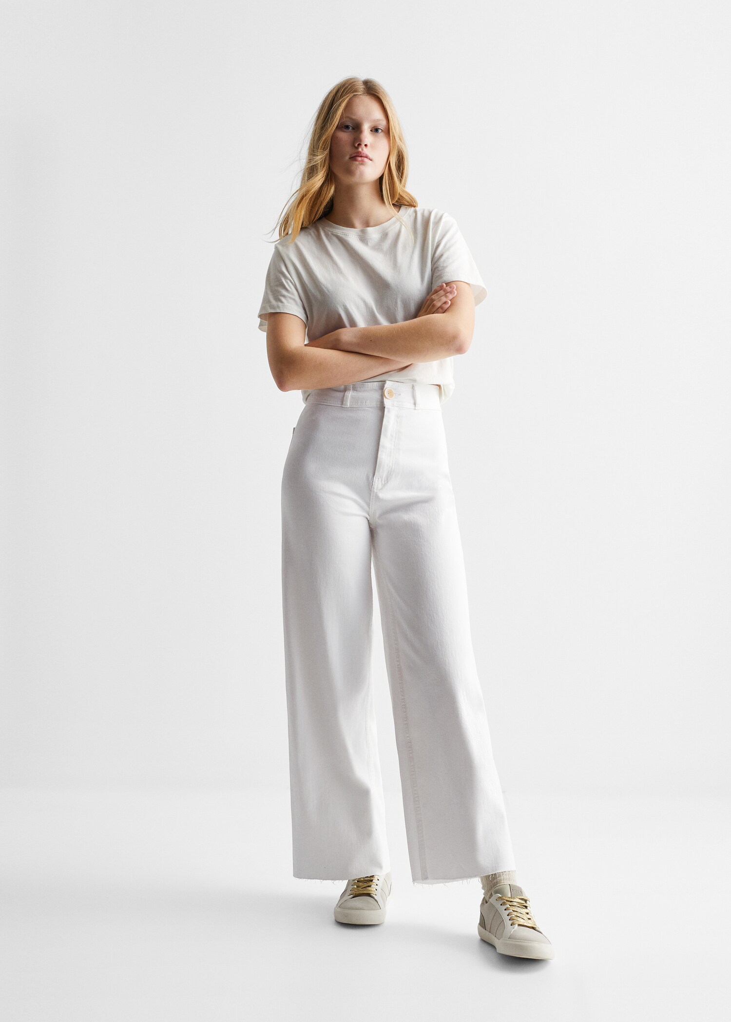 Culotte cropped jeans - Details of the article 1