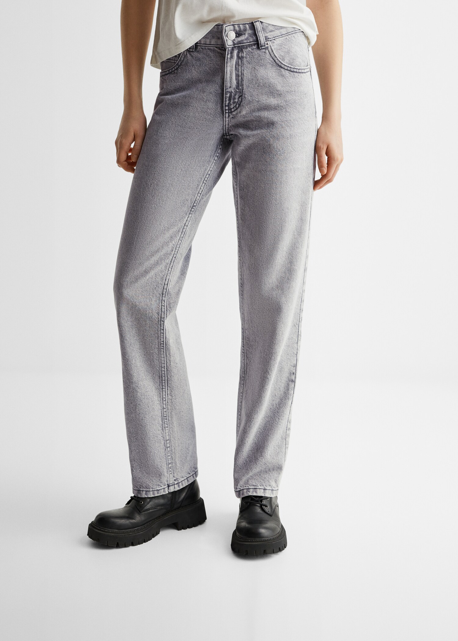 Jeans retos com cintura baixa - Pormenor do artigo 6