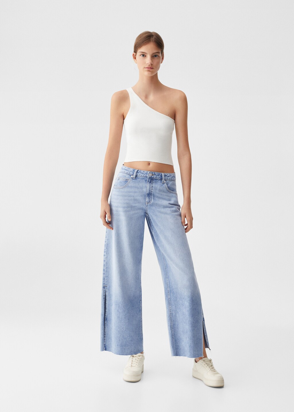 Jean style jupe culotte ouvertures Fille MANGO OUTLET France metropolitaine