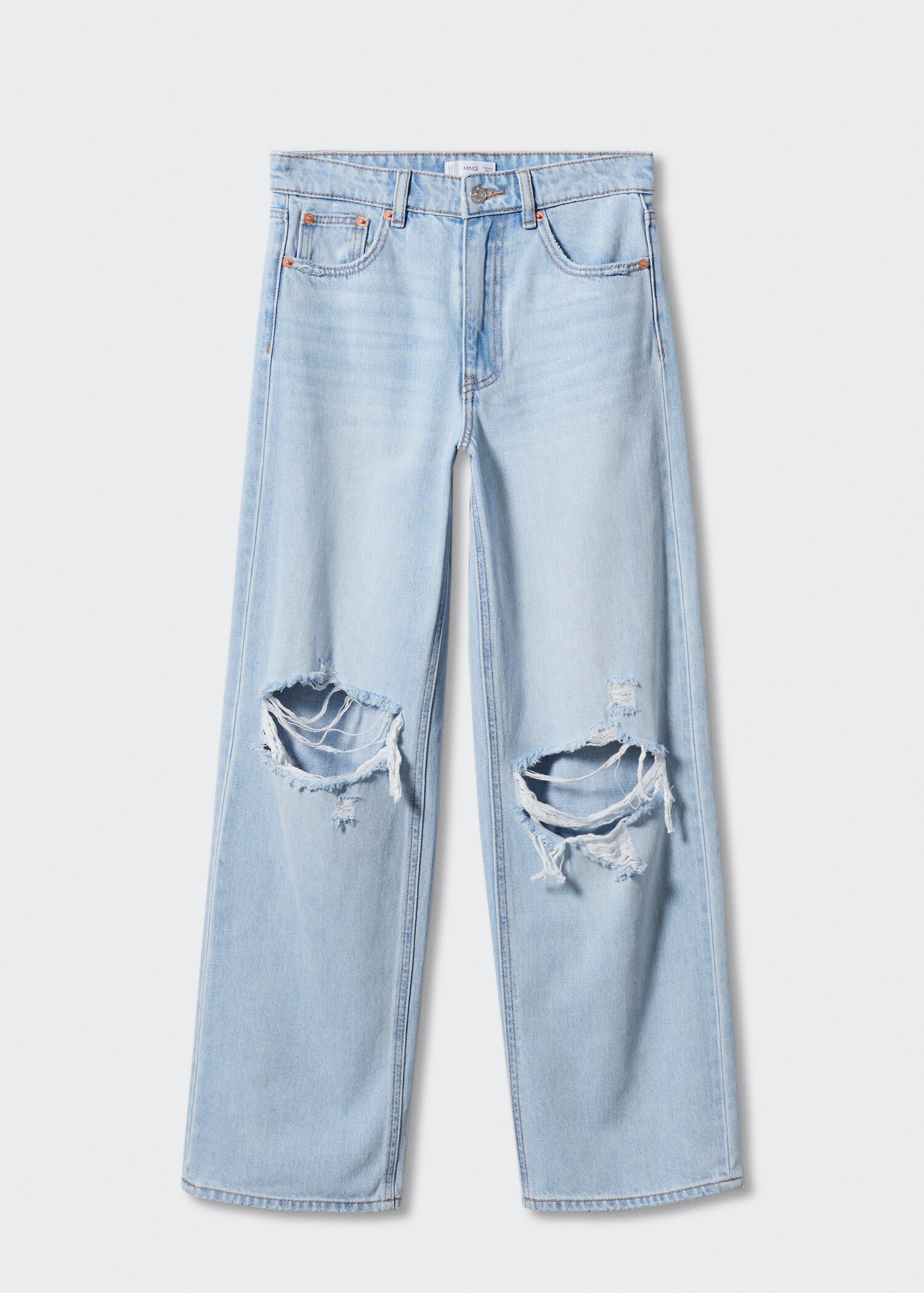 Decorative ripped wideleg jeans - Article without model