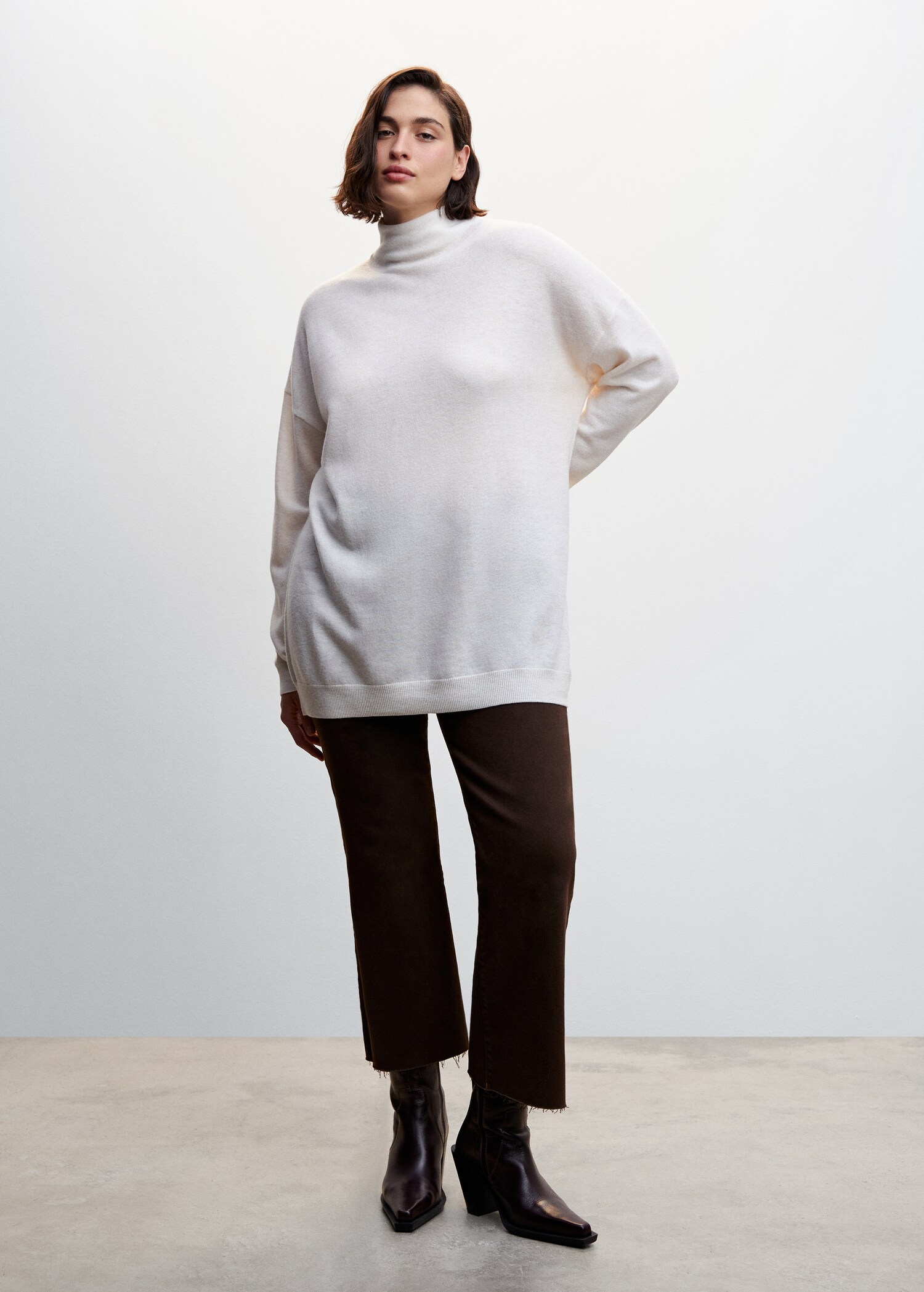 100% wool perkins-neck sweater - Details of the article 3