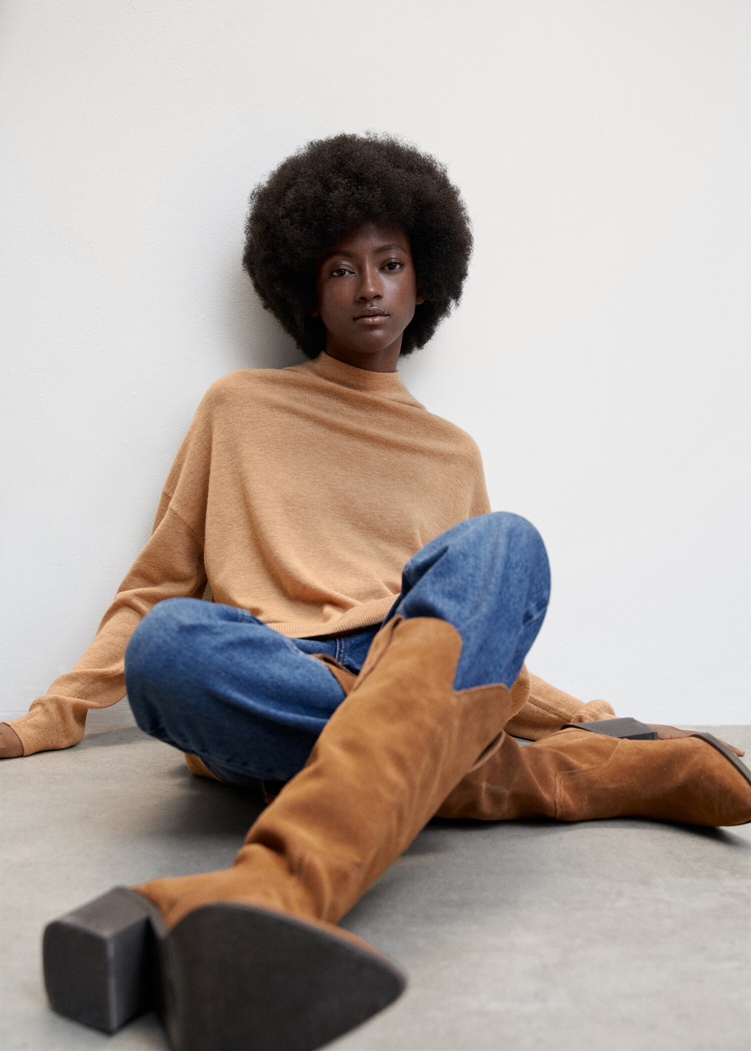 100% wool perkins-neck sweater - Details of the article 2