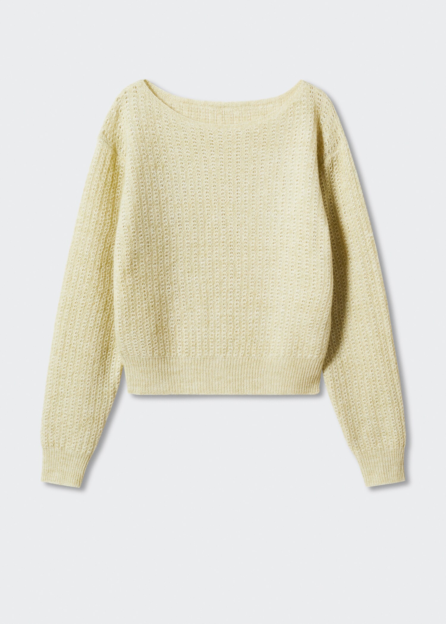 Boat-neck cropped sweater - Article without model