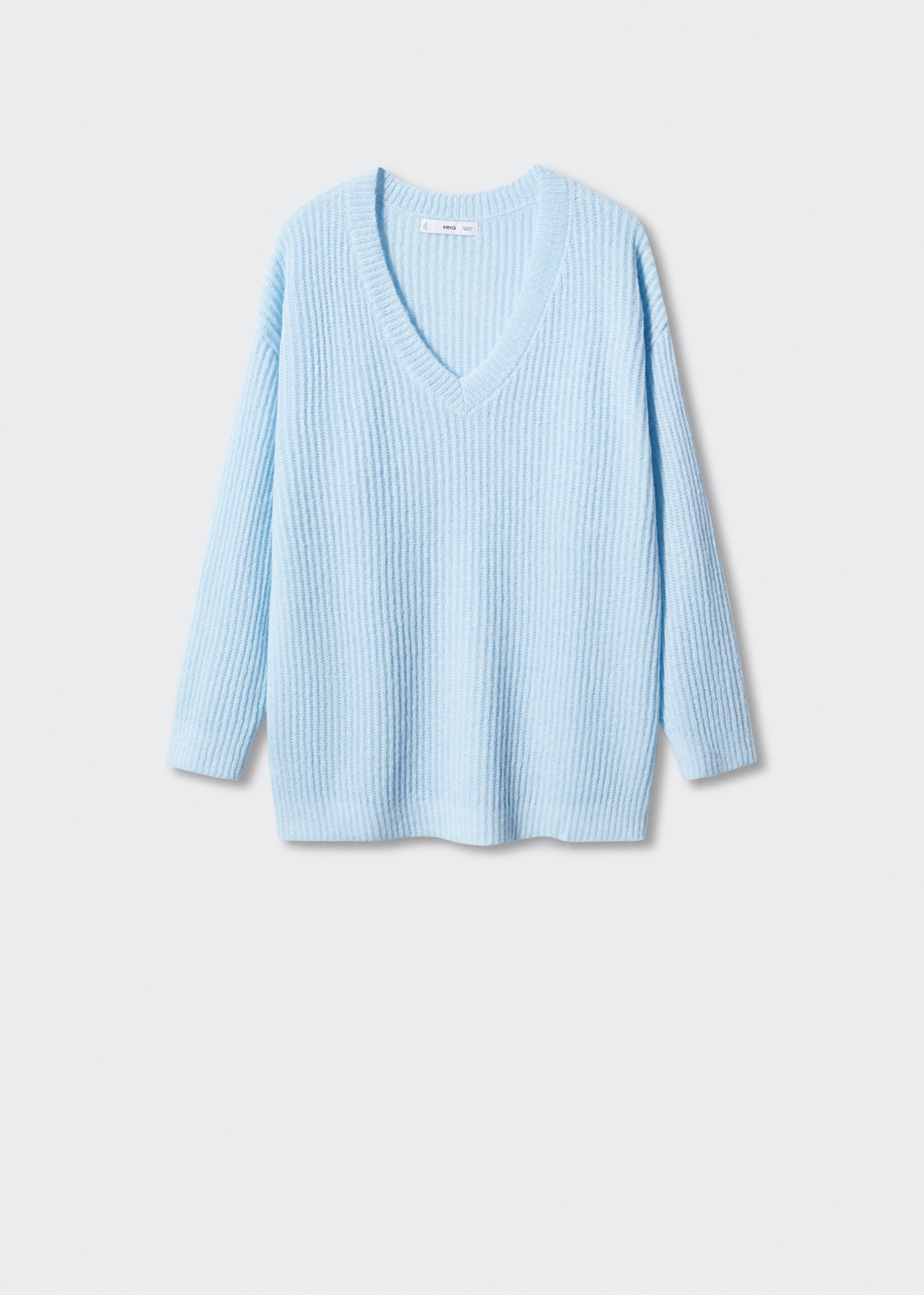 V-nyakú bordázott felső - Termék modell nélkül