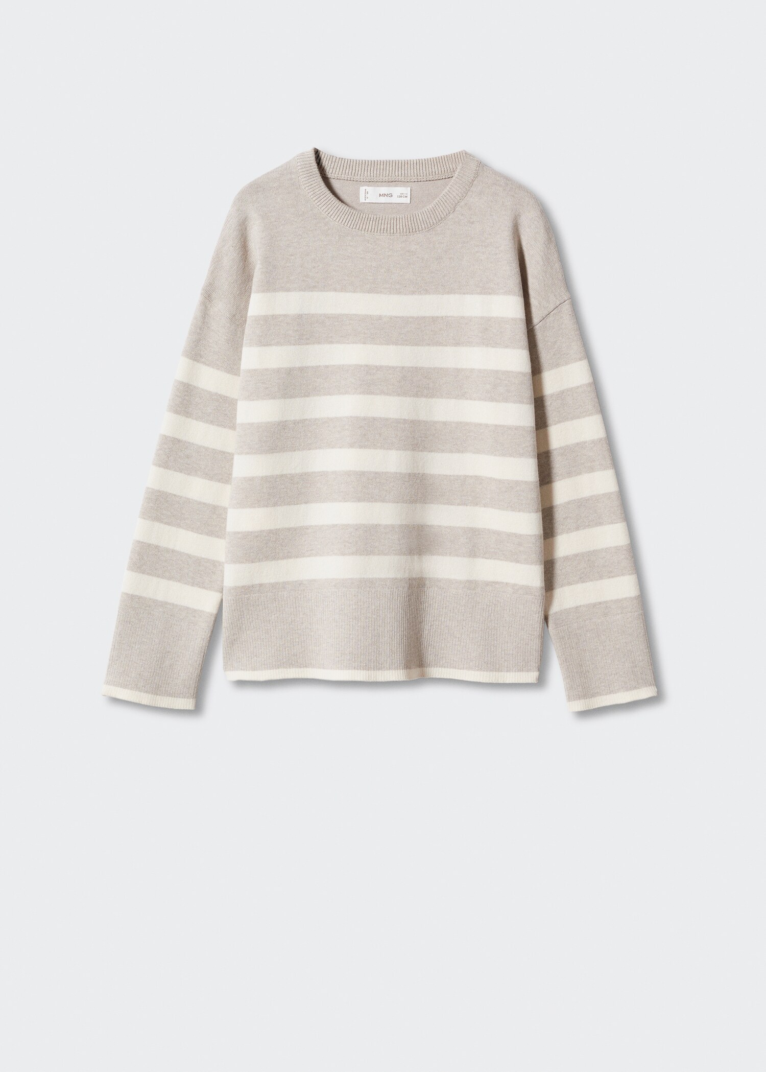 Striped cotton-blend sweater - Article without model