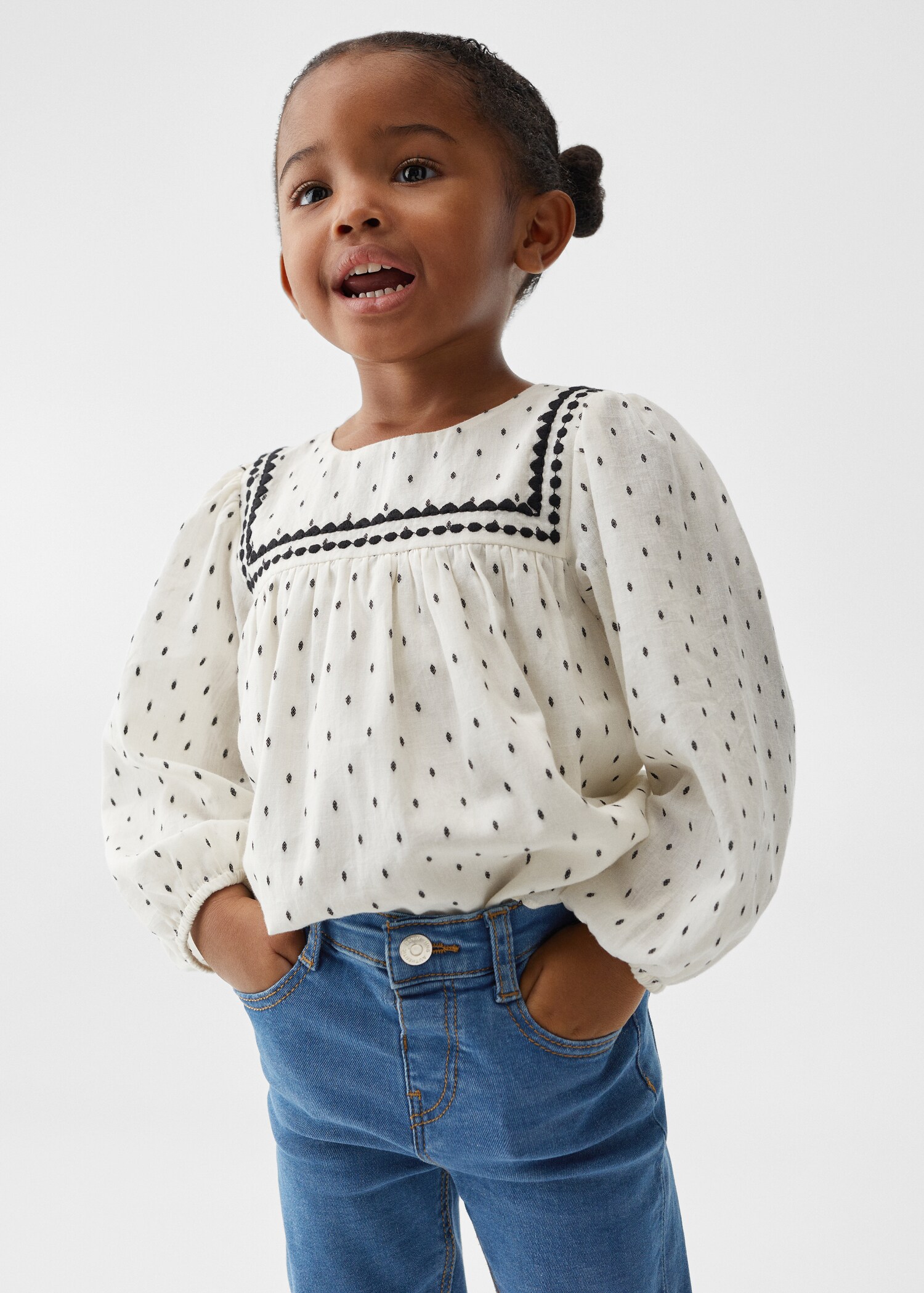 Printed cotton blouse - Details of the article 6