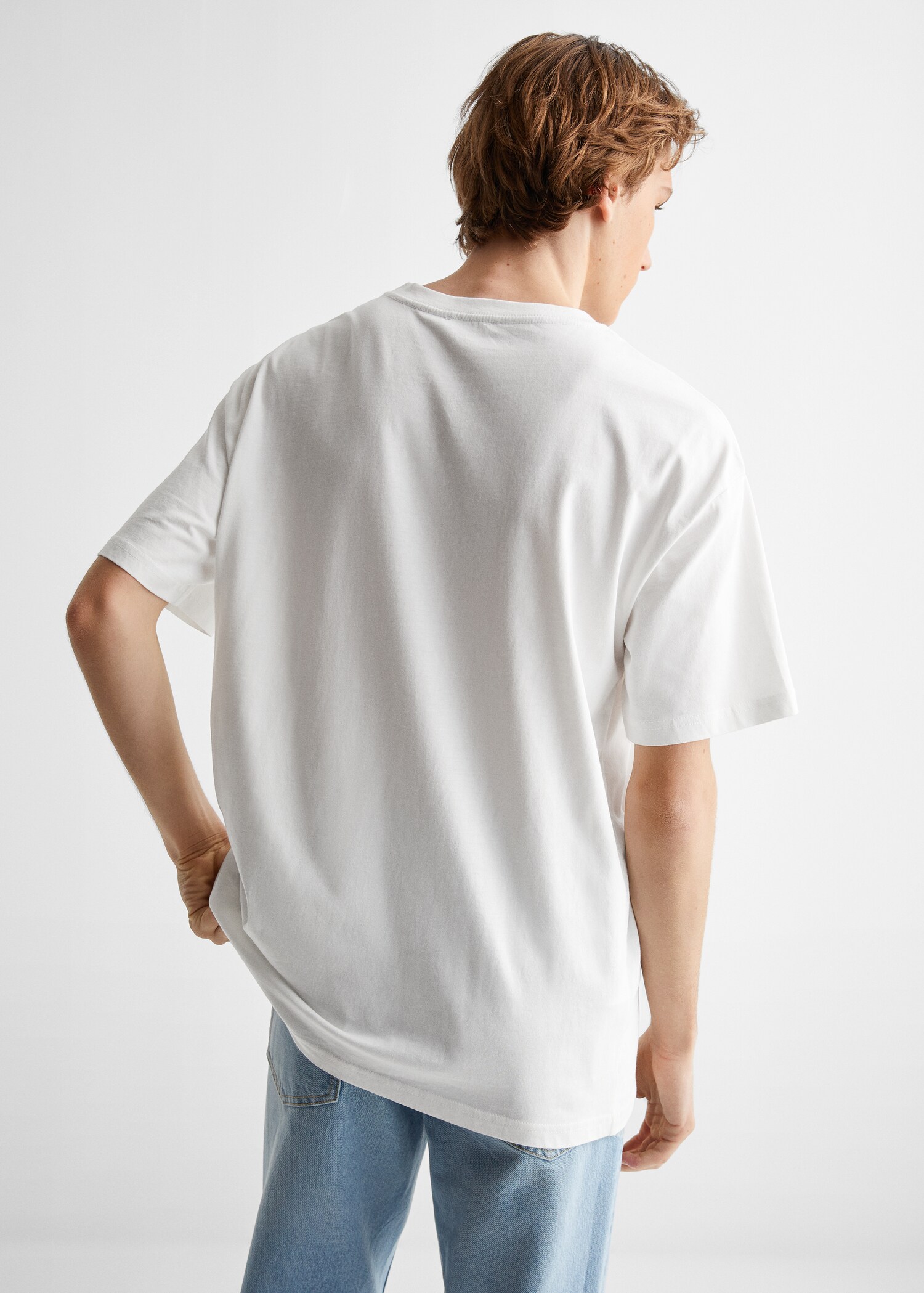 Maglietta basic oversize cotone - Retro dell'articolo
