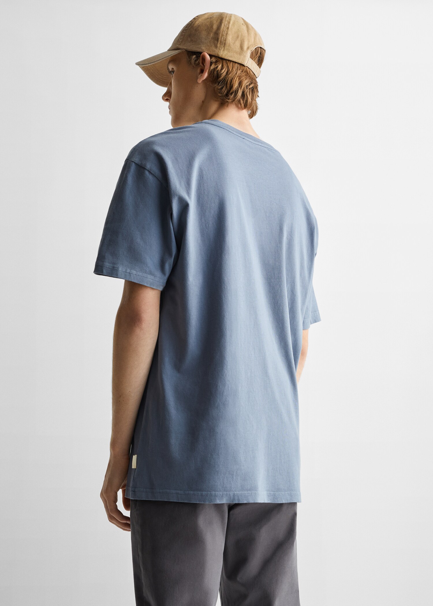 Maglietta basic oversize cotone - Retro dell'articolo
