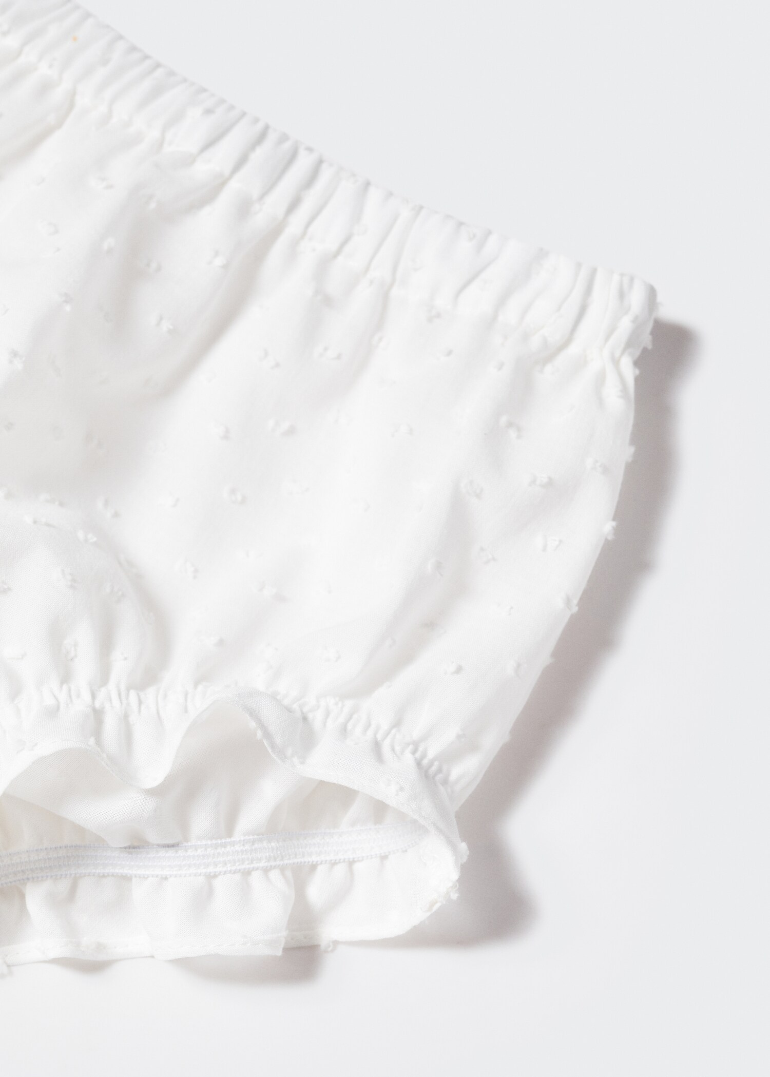 Set aus Plumetis-Kleid und -Höschen mit Rüschen - Detail des Artikels 8