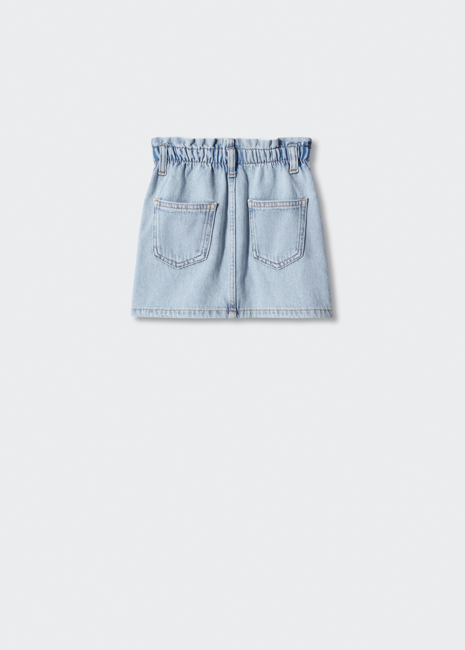 Paperbag denim skirt - Reverse of the article