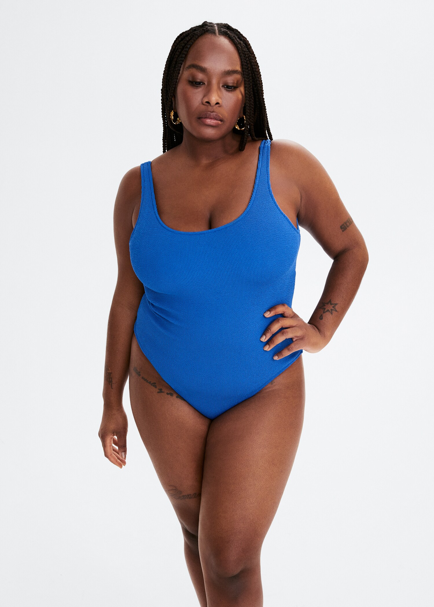 Textured swimsuit - Medium plane