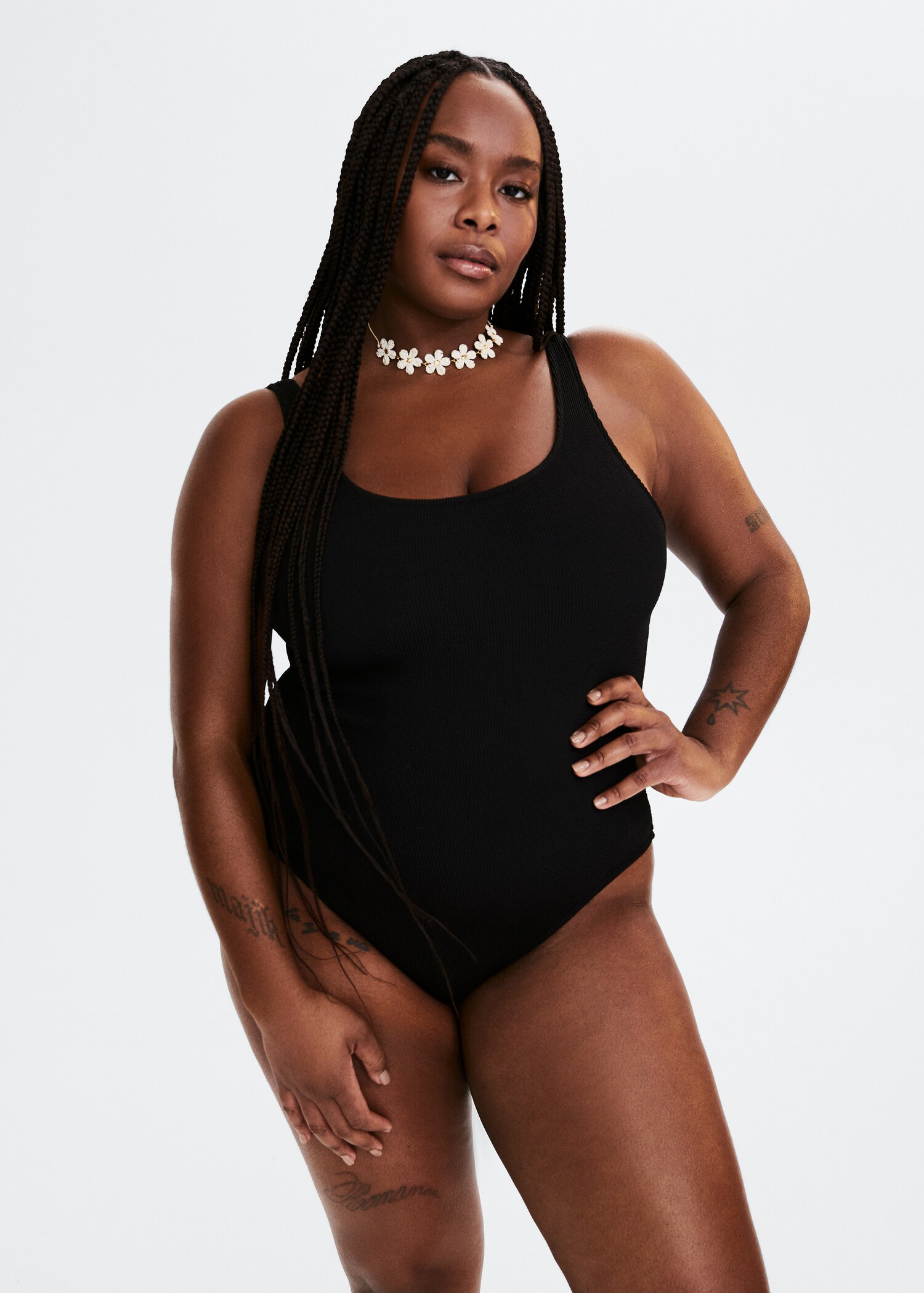 Textured swimsuit - Medium plane