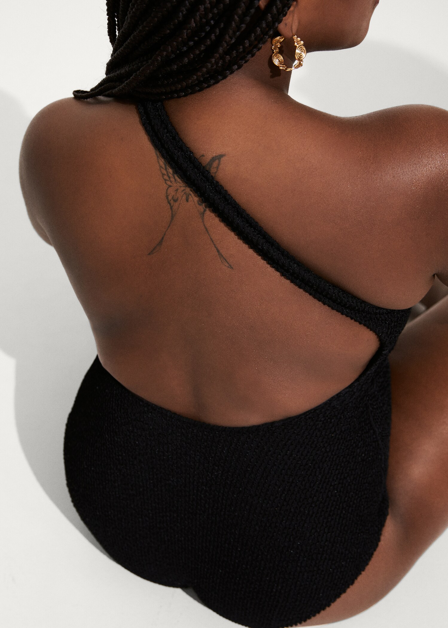 Asymmetrical swimsuit with wide straps - Details of the article 6