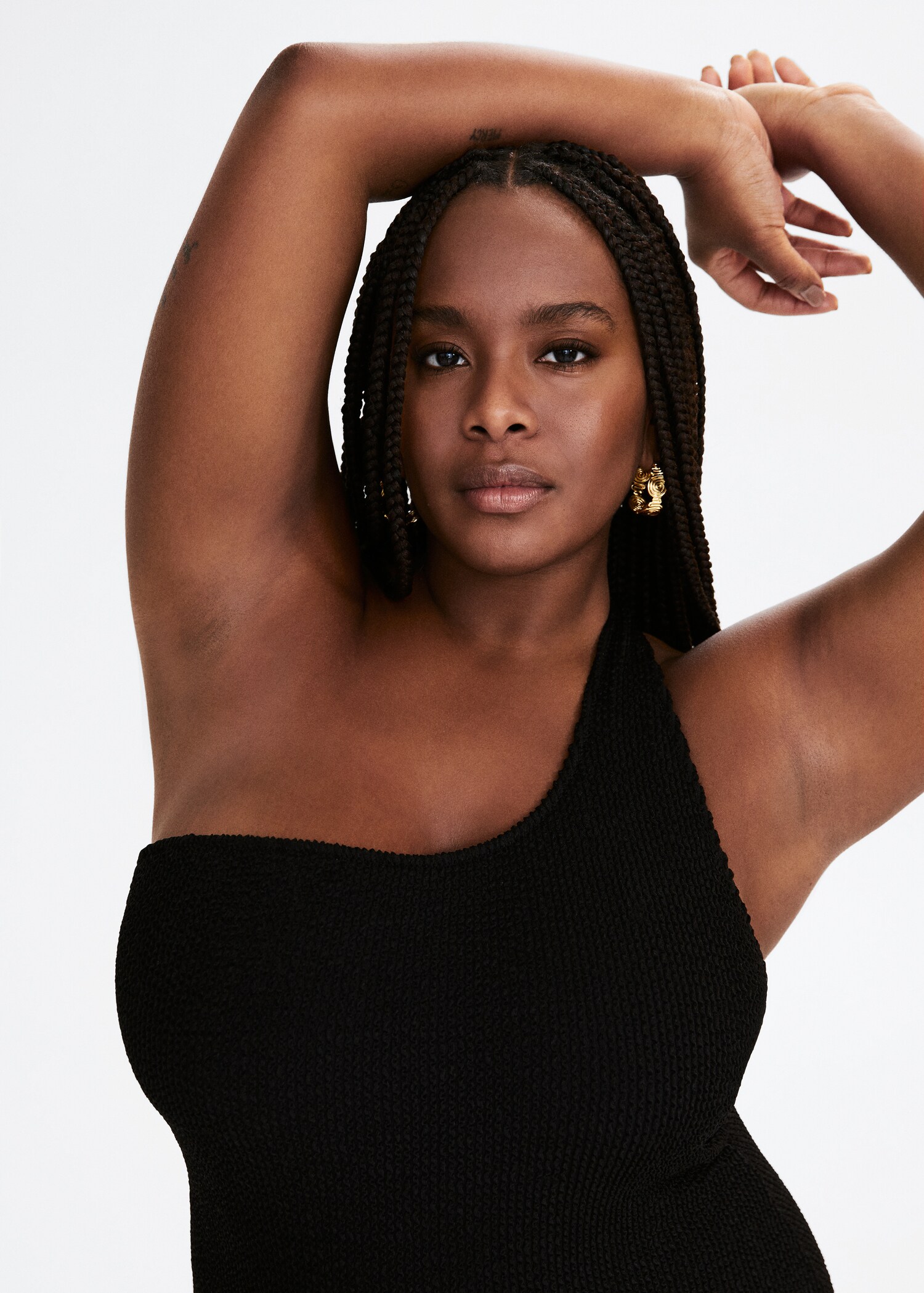 Asymmetrical swimsuit with wide straps - Details of the article 7