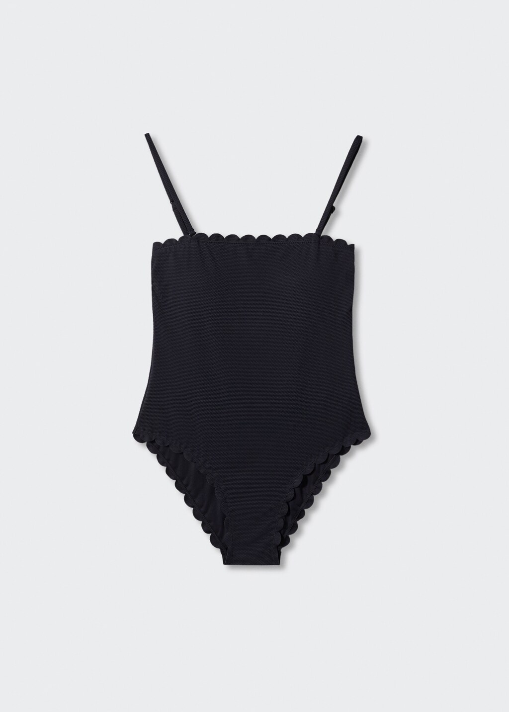 Maillot de bain festonné noir sale
