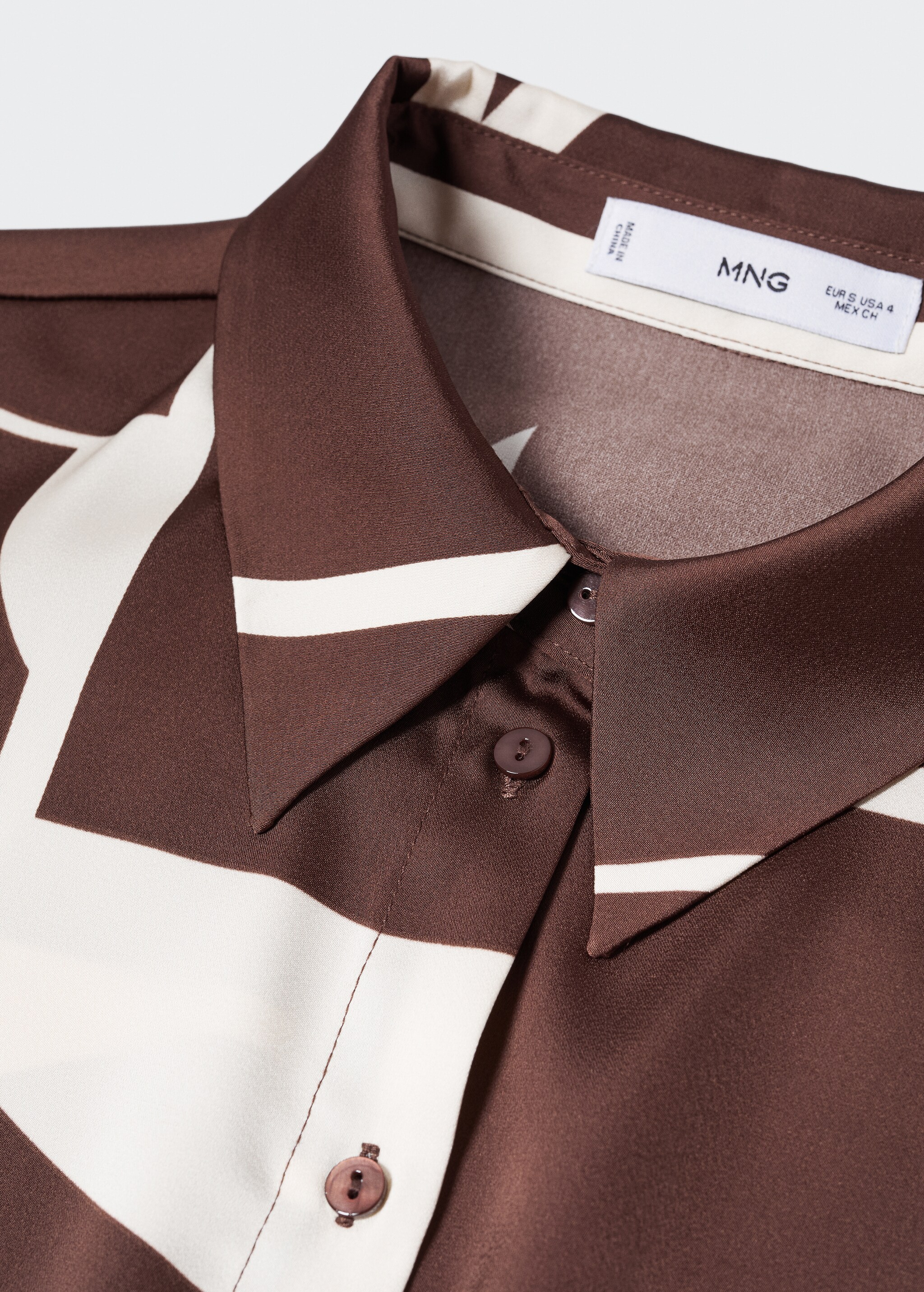 Satin print shirt - Details of the article 8