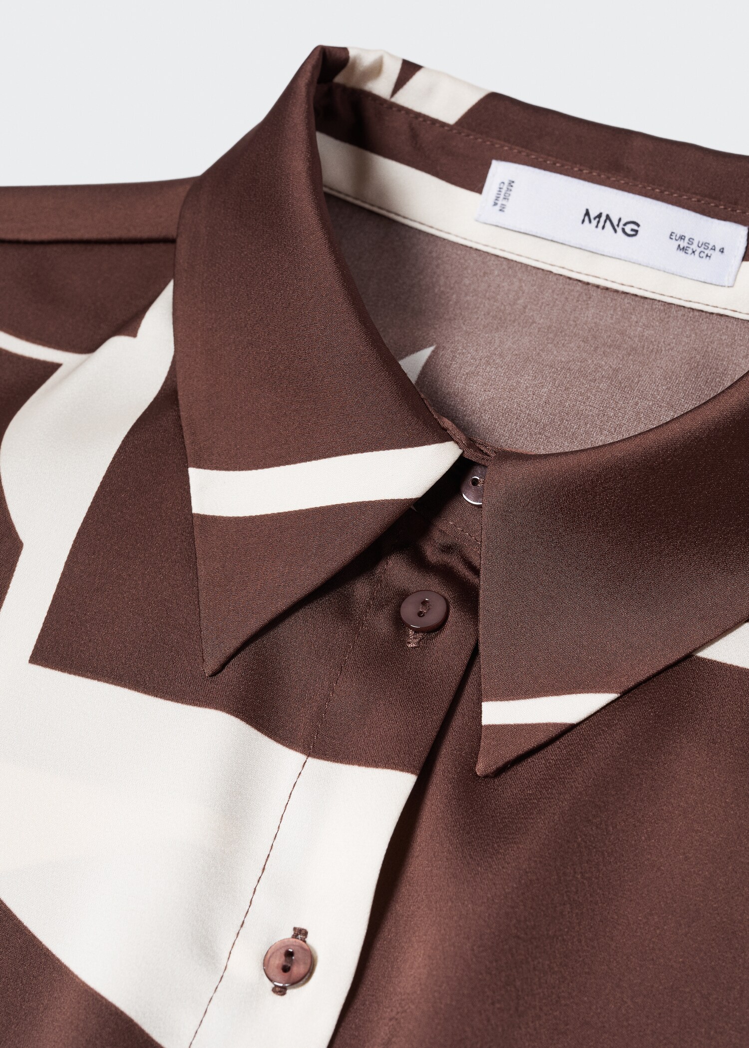 Camisa setinada estampada - Detall de l'article 8