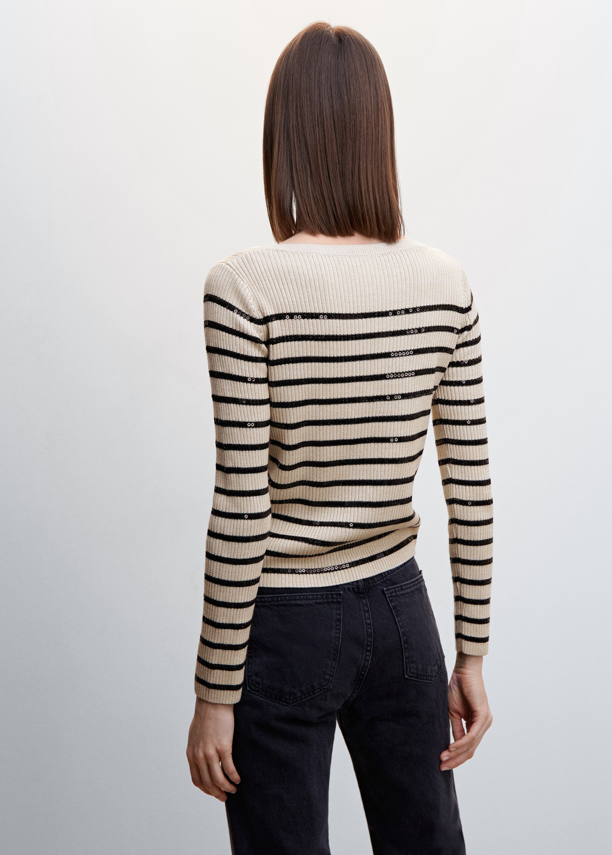 Sequins striped sweater - Reverse of the article