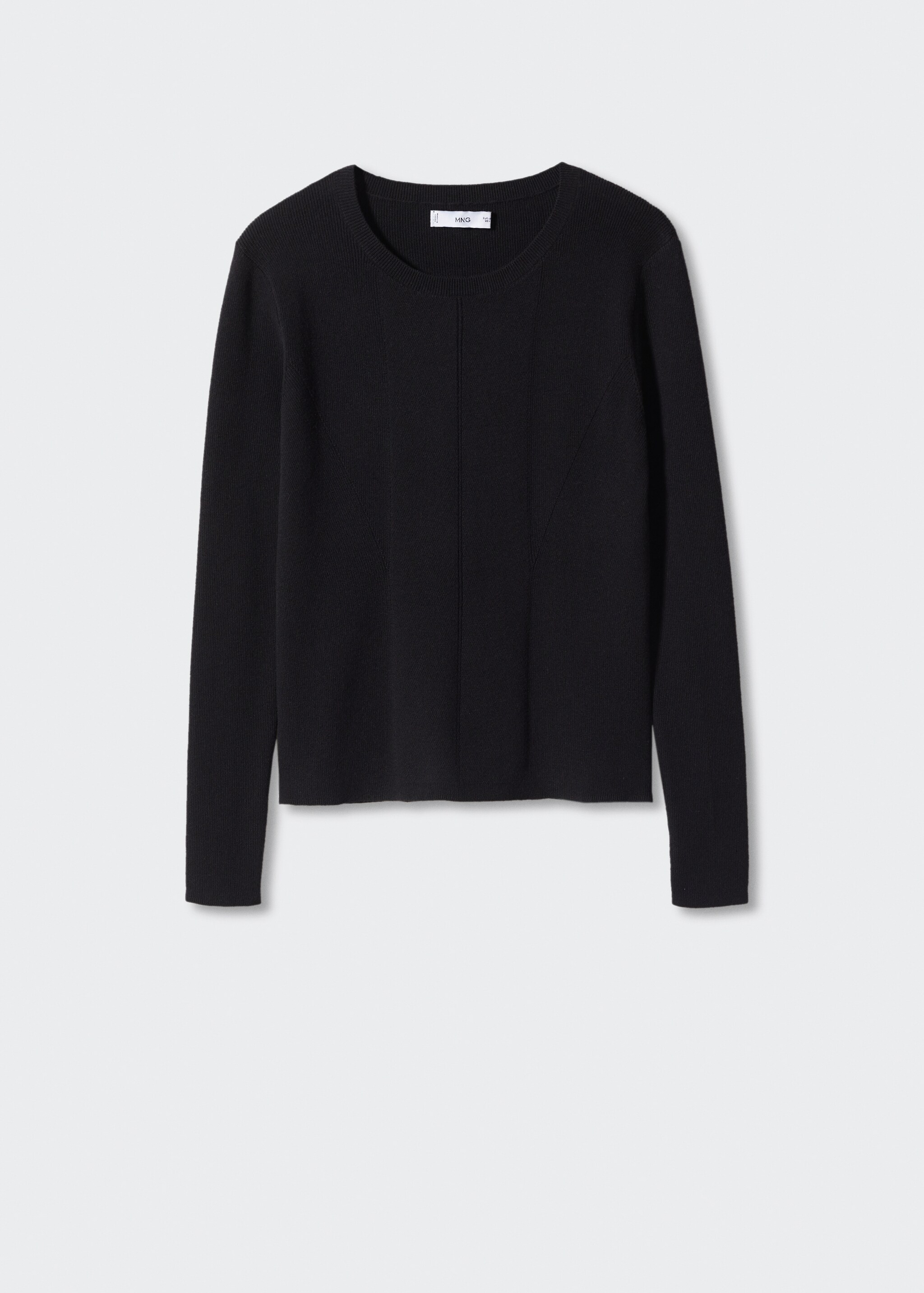 Textured round neck sweater - Article without model