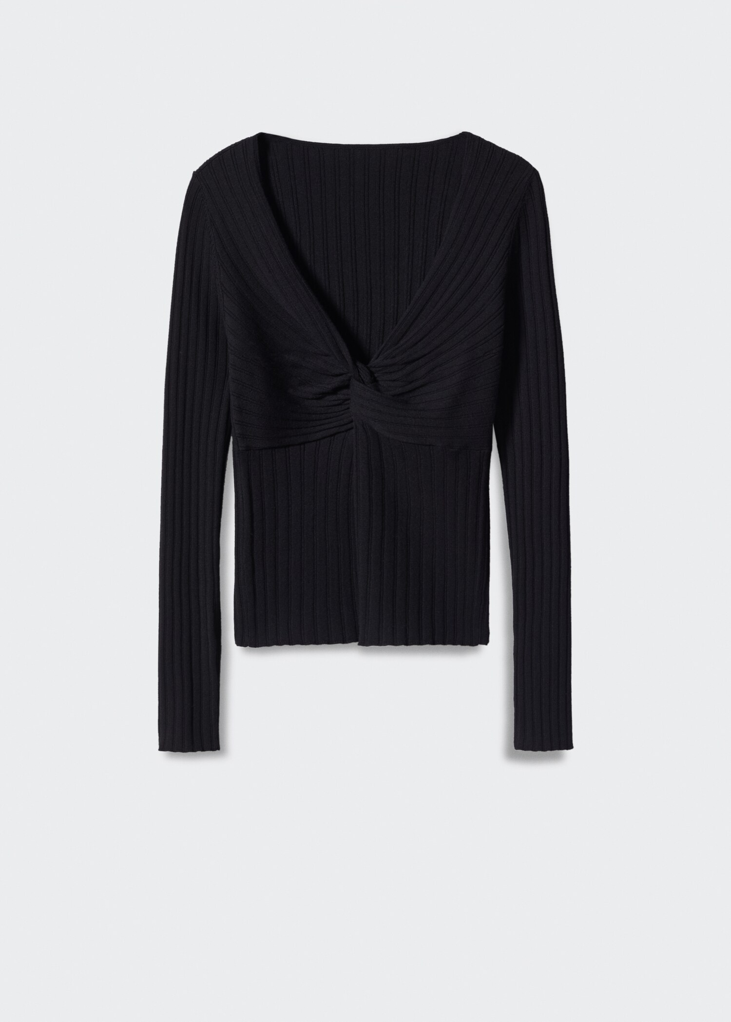 Ribbed sweater with knot - Article without model