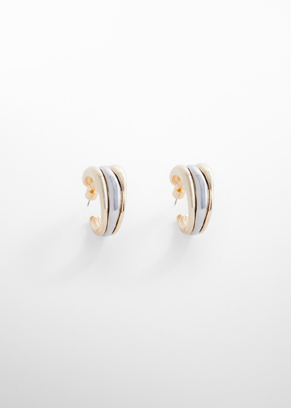 Two tone earrings hotsell