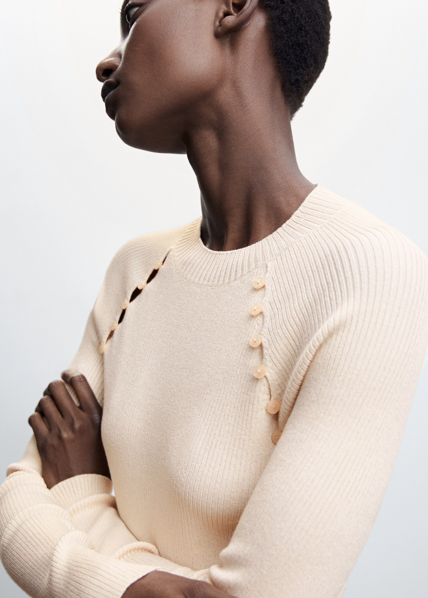 Buttons detail knit sweater - Details of the article 6