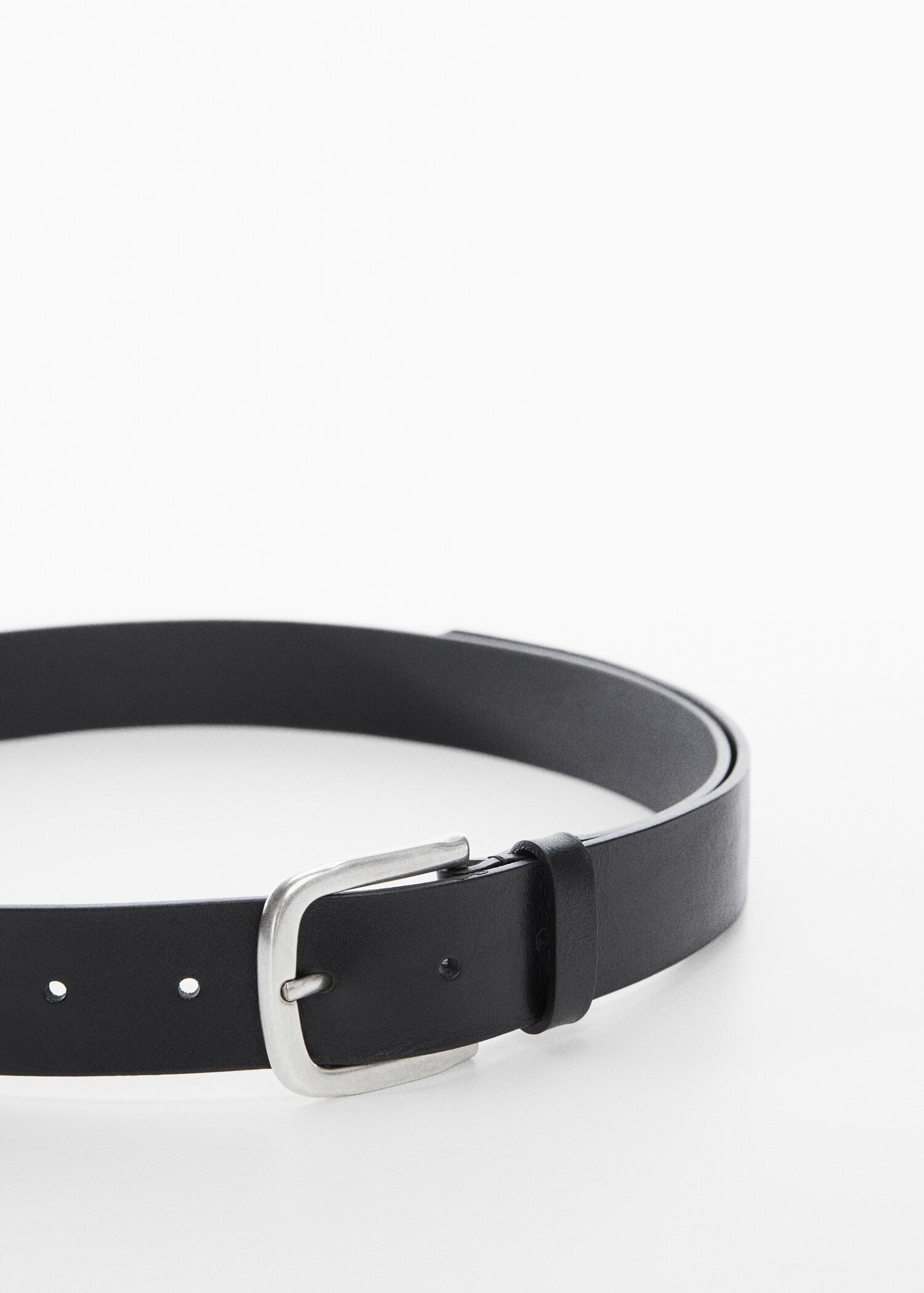 Buckle leather belt - Medium plane