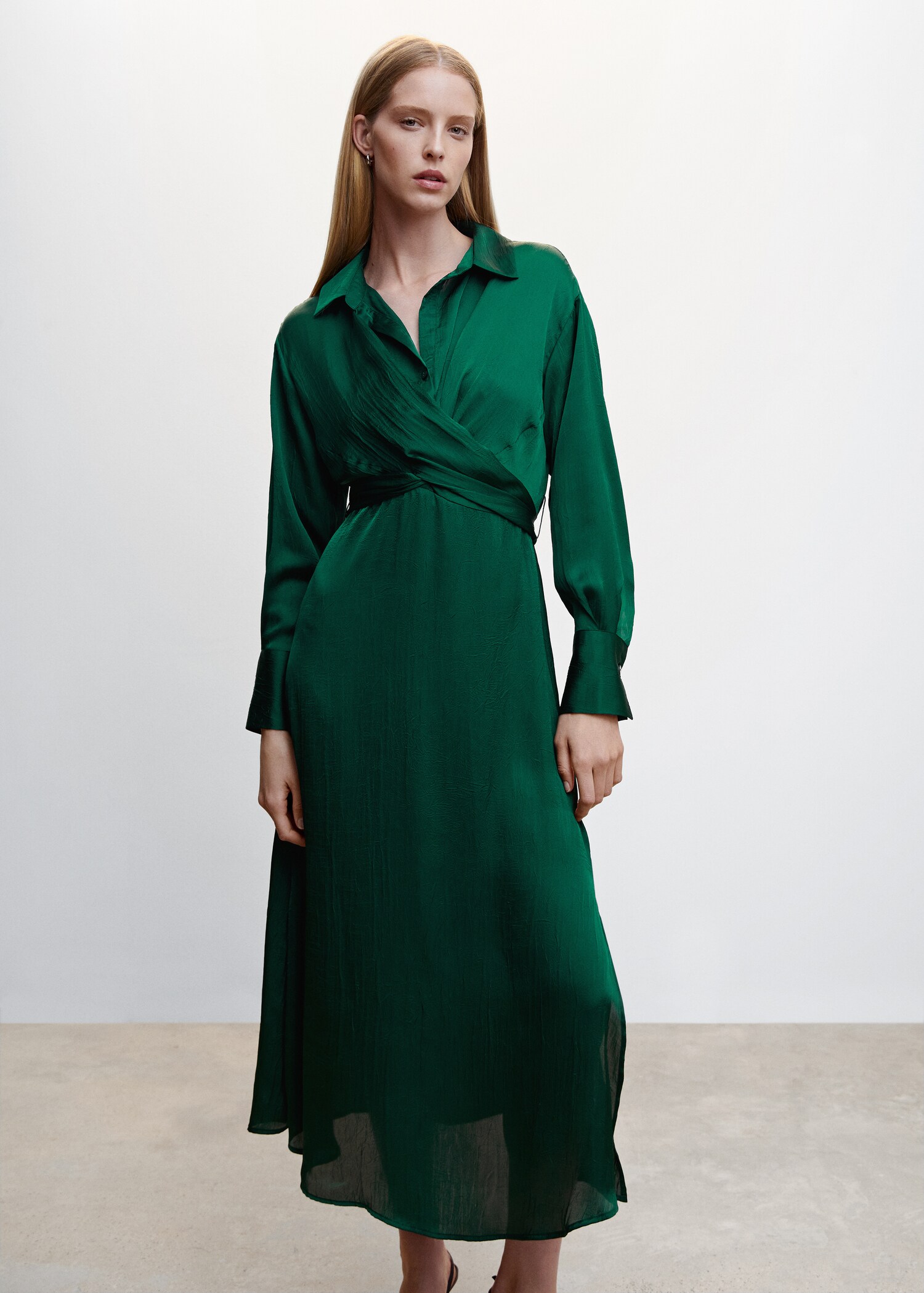 Wrap shirt dress - Medium plane