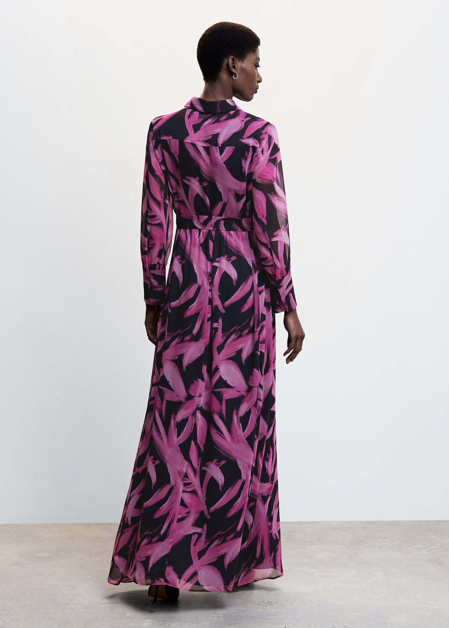 Printed chiffon dress - Reverse of the article