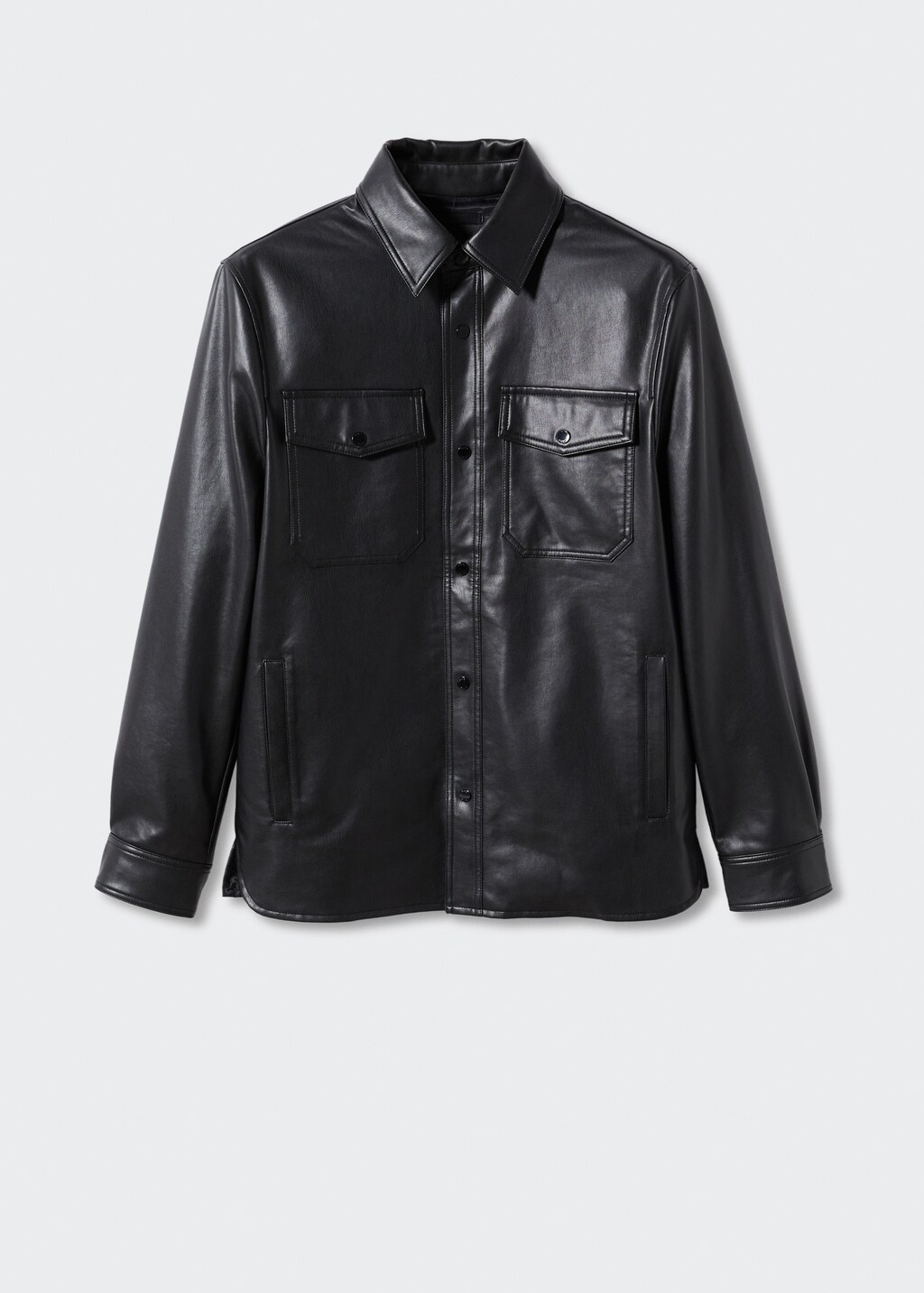 Sobrecamisa efecto piel mango online