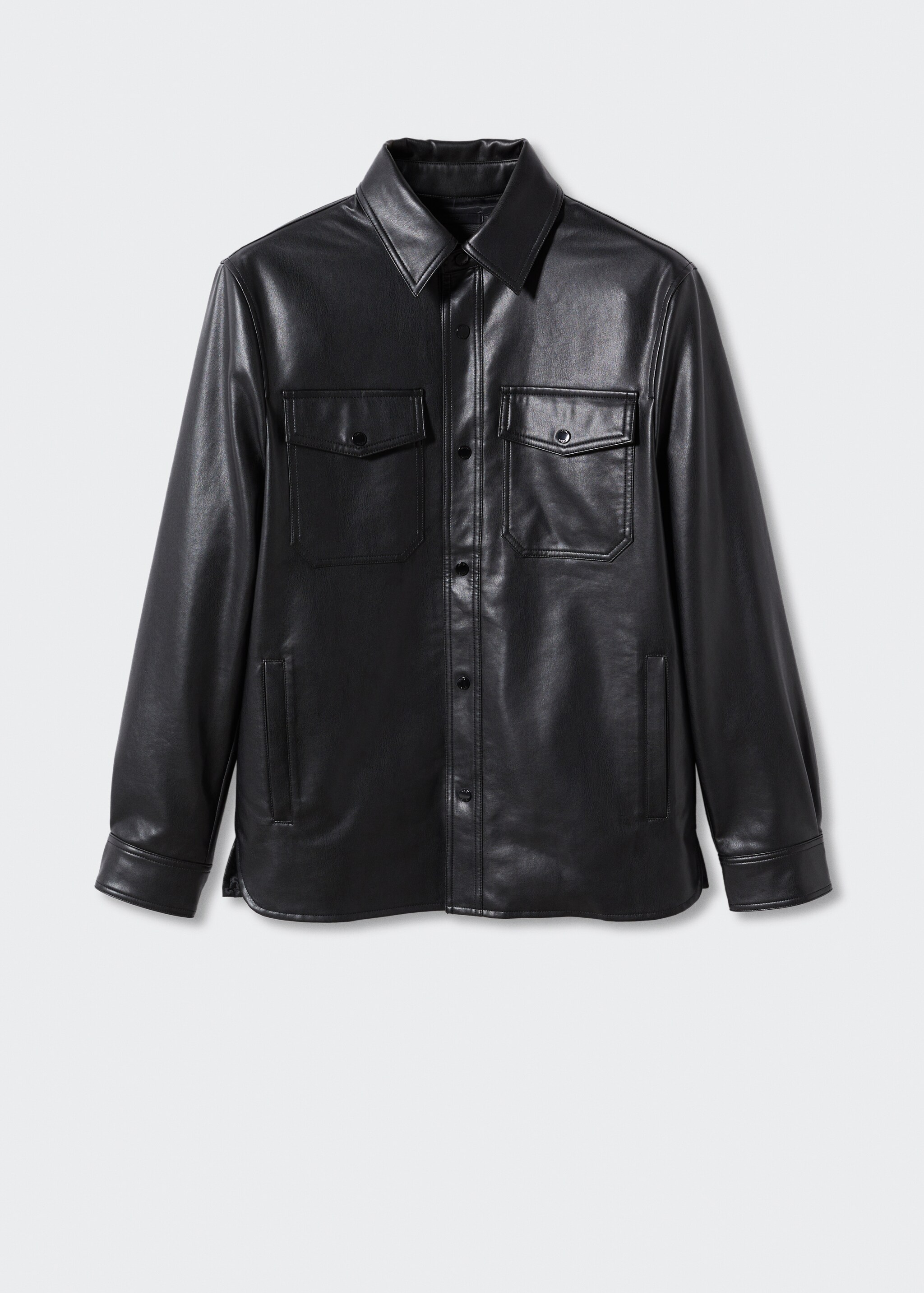 Leather-effect overshirt - Article without model