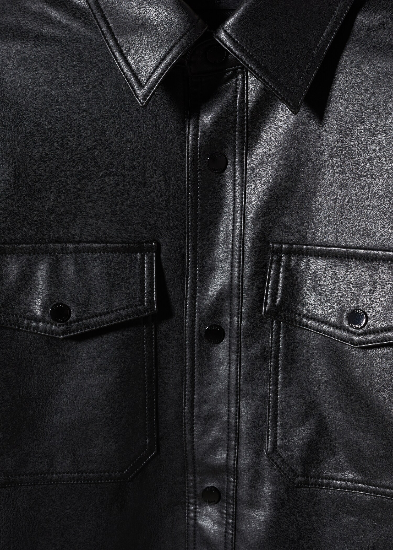 Overshirt mit Leder-Effekt - Detail des Artikels 8