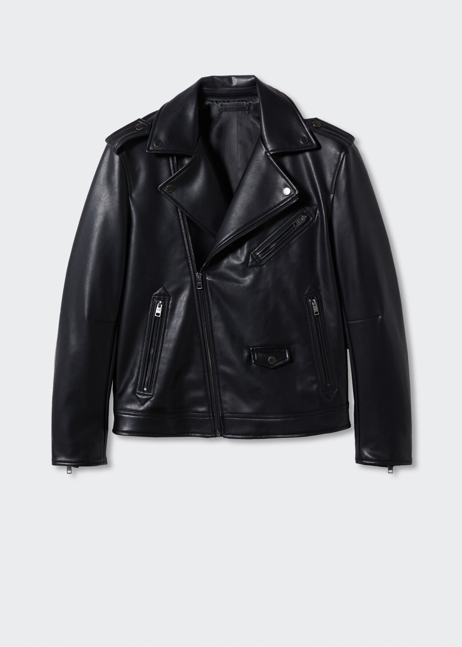Leather-effect biker jacket - Article without model